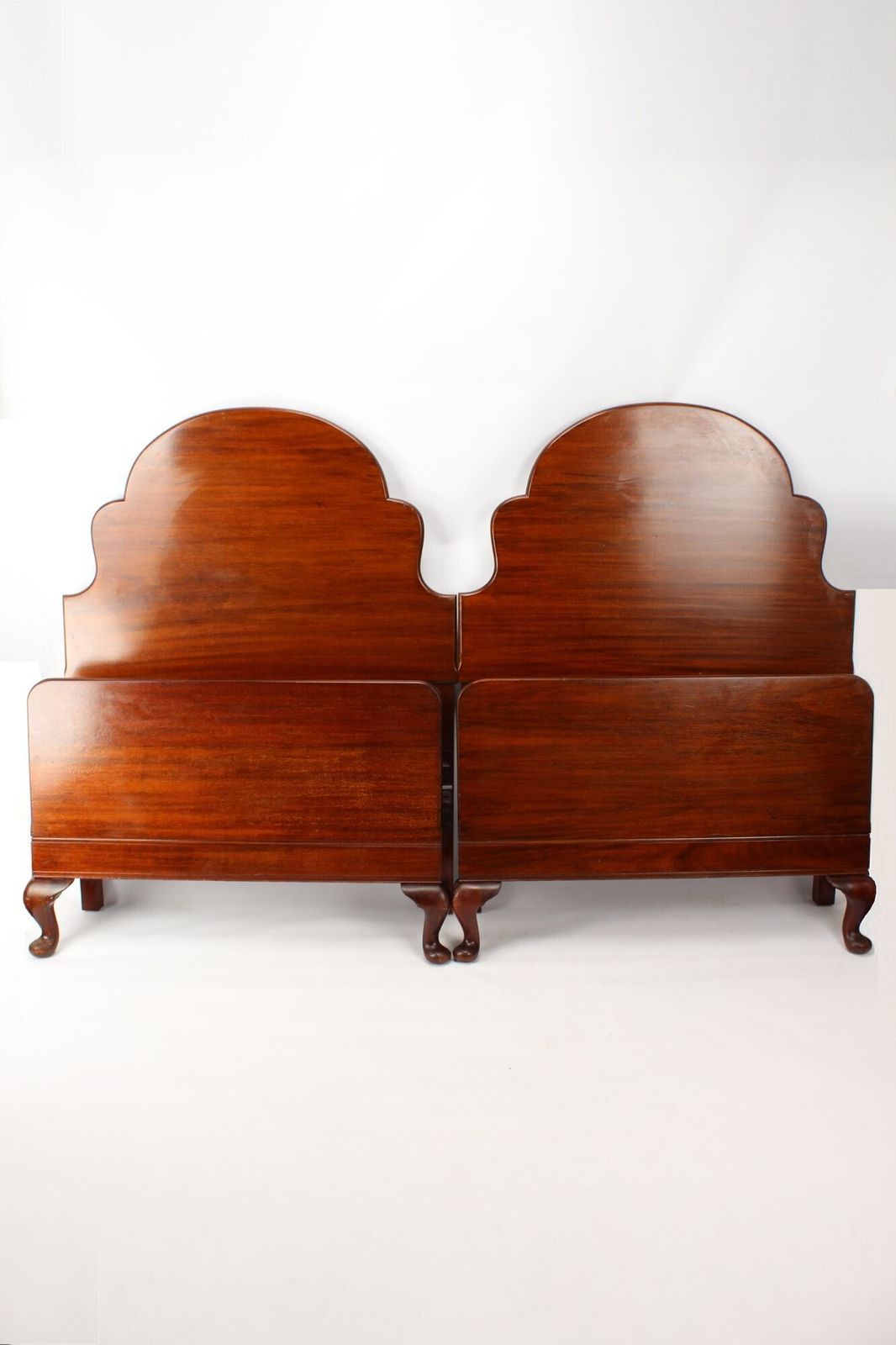Pair Of Art Deco Mahogany Single Beds