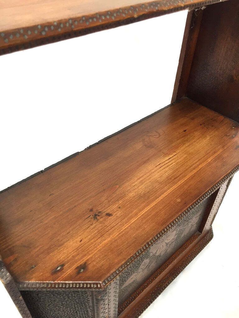 photo furniture Antique Wooden Poker Work Wall Hanging / Tabletop Shelf / Cabinet / Box