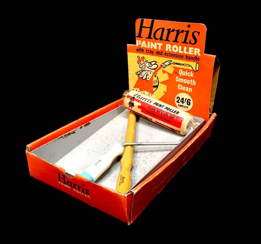 Antique Advertising   Vintage Unused Harris Paint Roller Set / Complete C1960 photo furniture