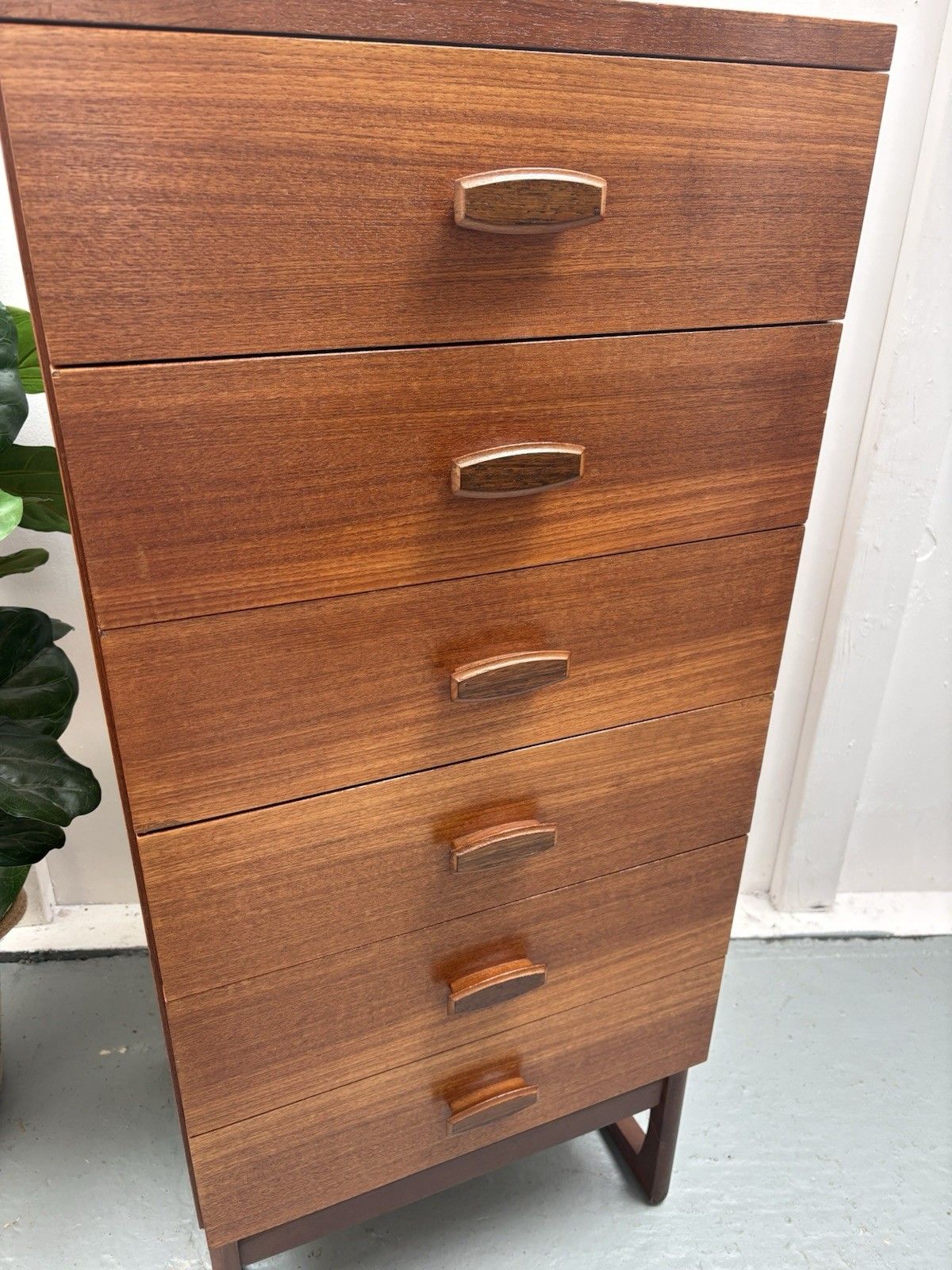 Mcm G Plan Quadrille Teak Tallboy Chest Of 6 Drawers photo buy