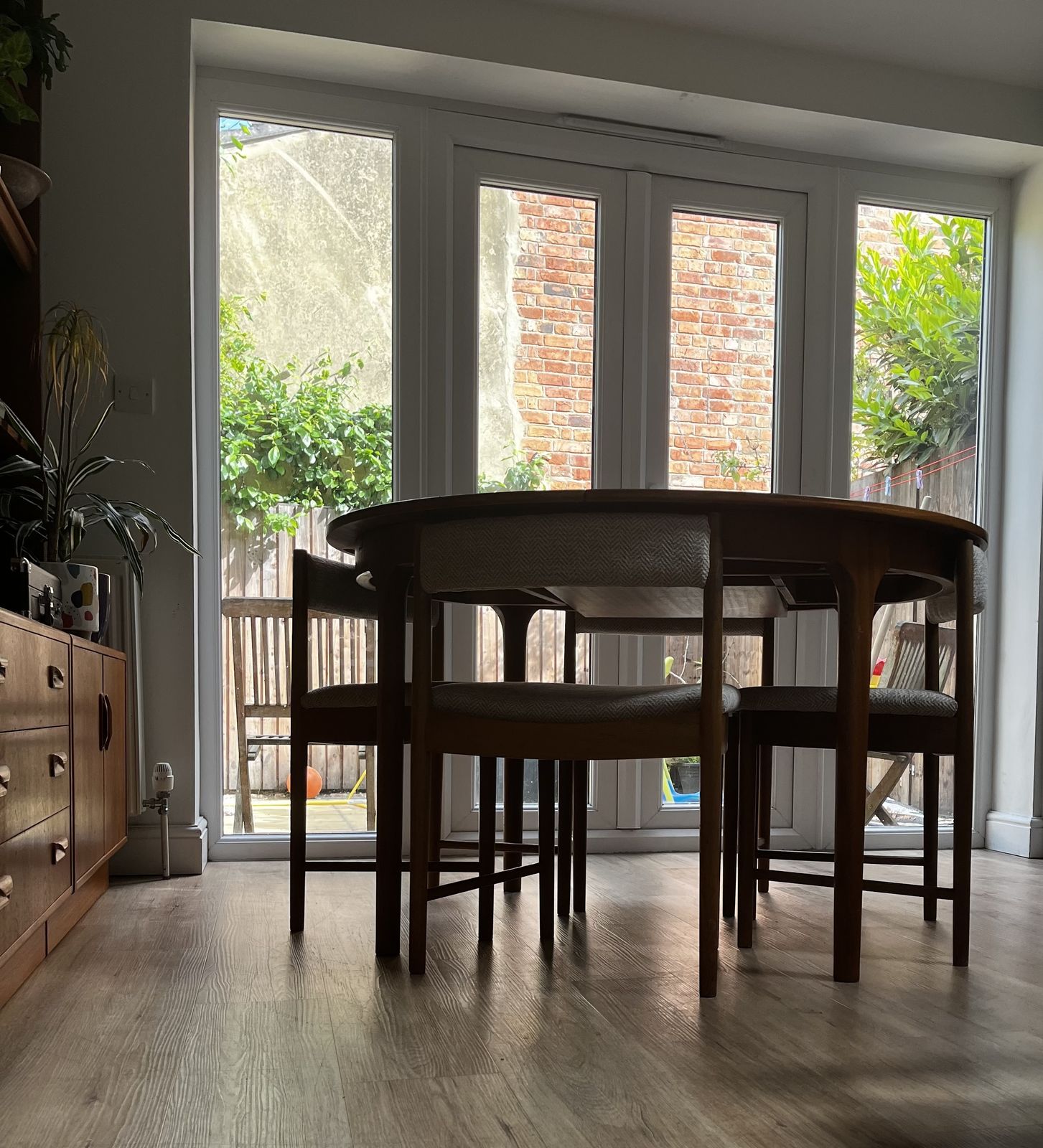 Mid Century McIntosh Vintage Extending Dining Table & 4 Chairs Roundette photo Furniture