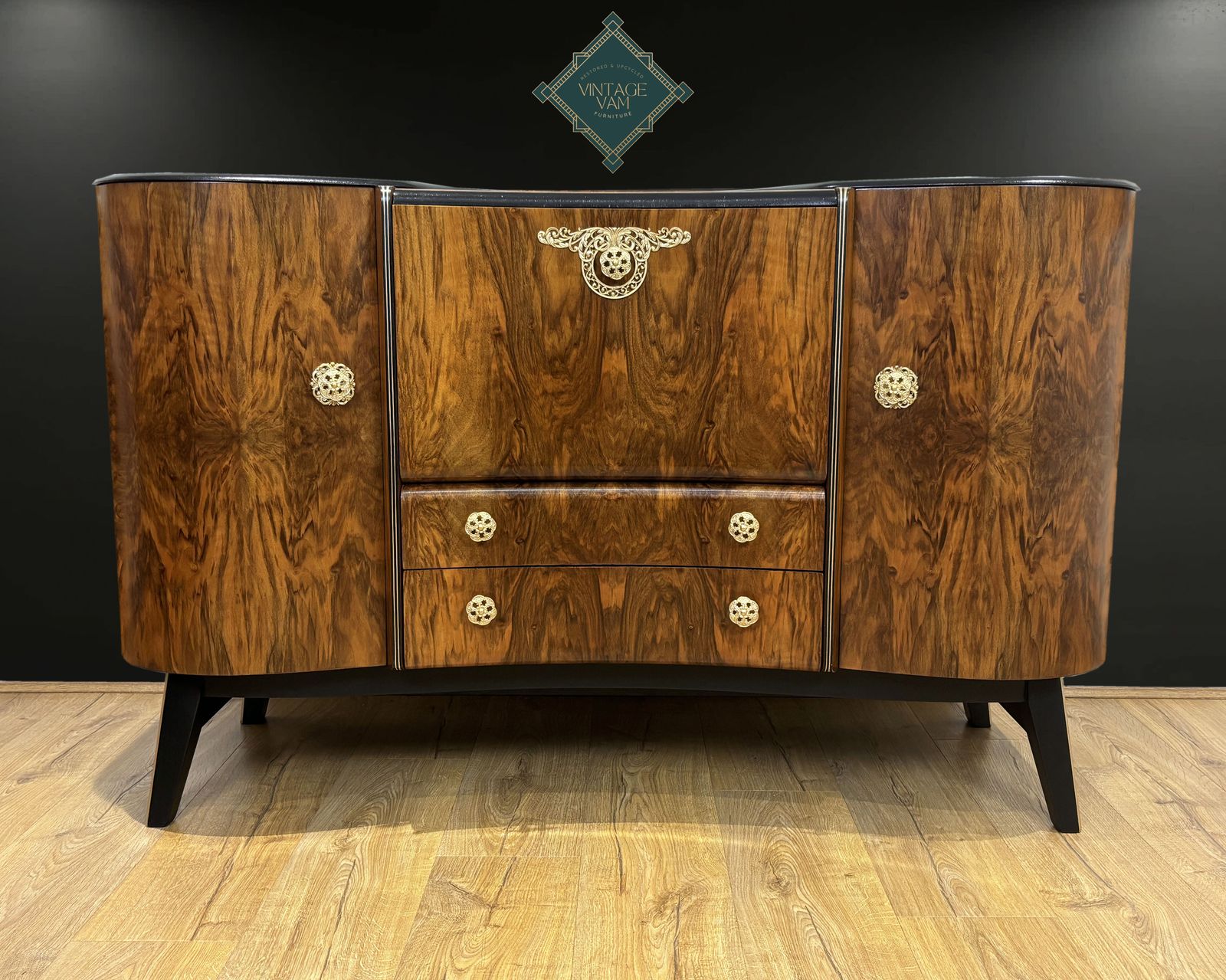 Beautility Cocktail Cabinet Palmer House Hotel Tiffany Peacocks photo furniture