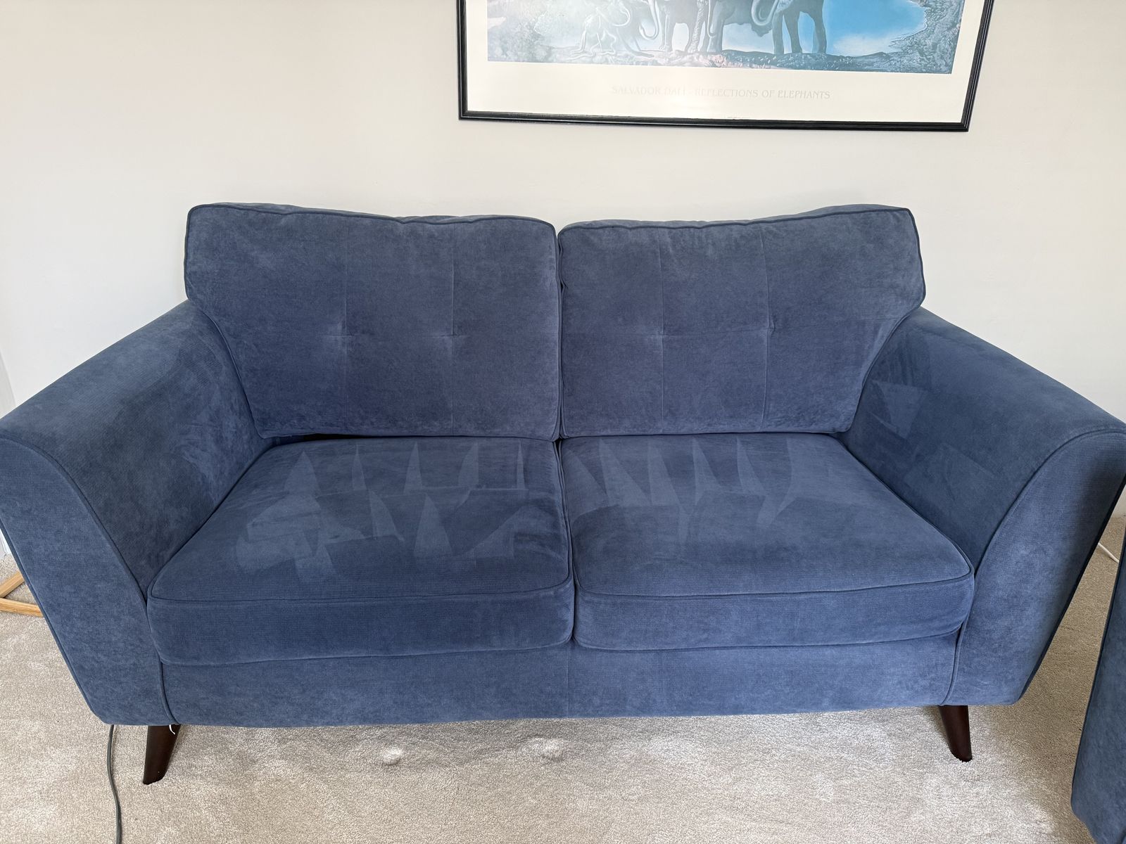 Denim Blue Fabric Sofas photo furniture