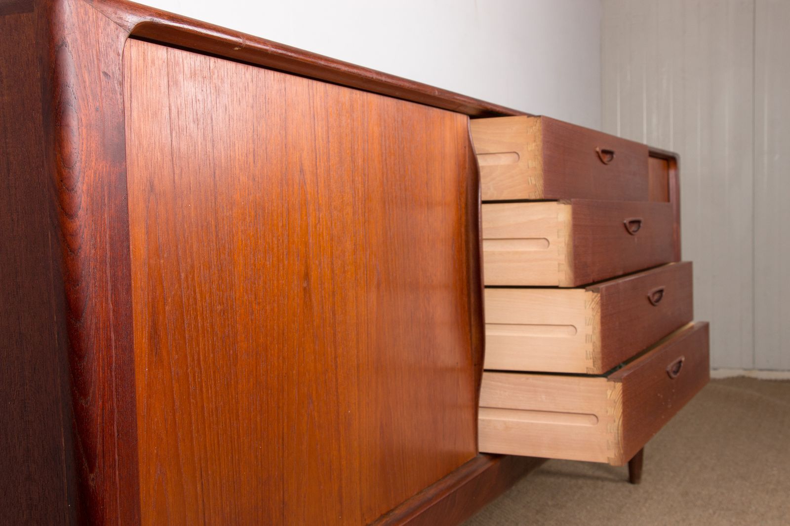 Danish Teak Sideboard By Henry Walter Klein For Bramin 1960. photo vintage
