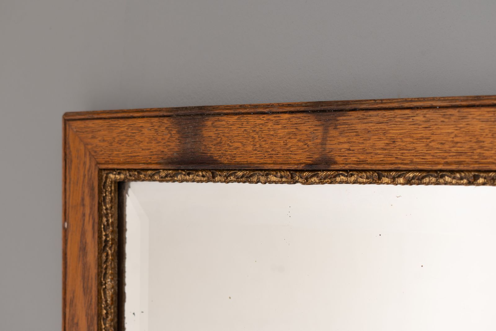 Pair Of Oak Framed Mirrors photo 510.0