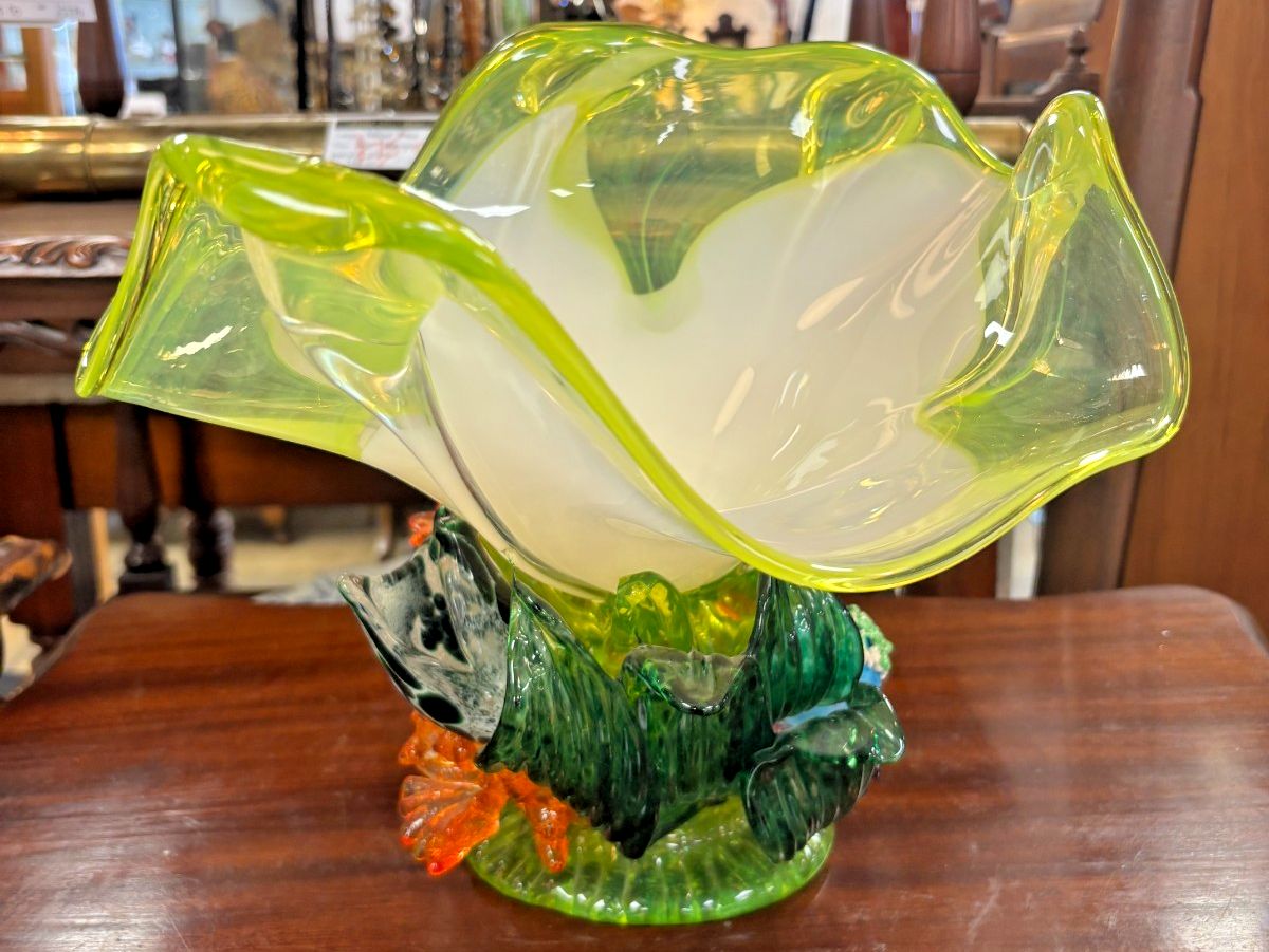 Stunning 2003 Tina Cooper Great Barrier Reef Collection Art Glass Vase/ Bowl photo Home Decor