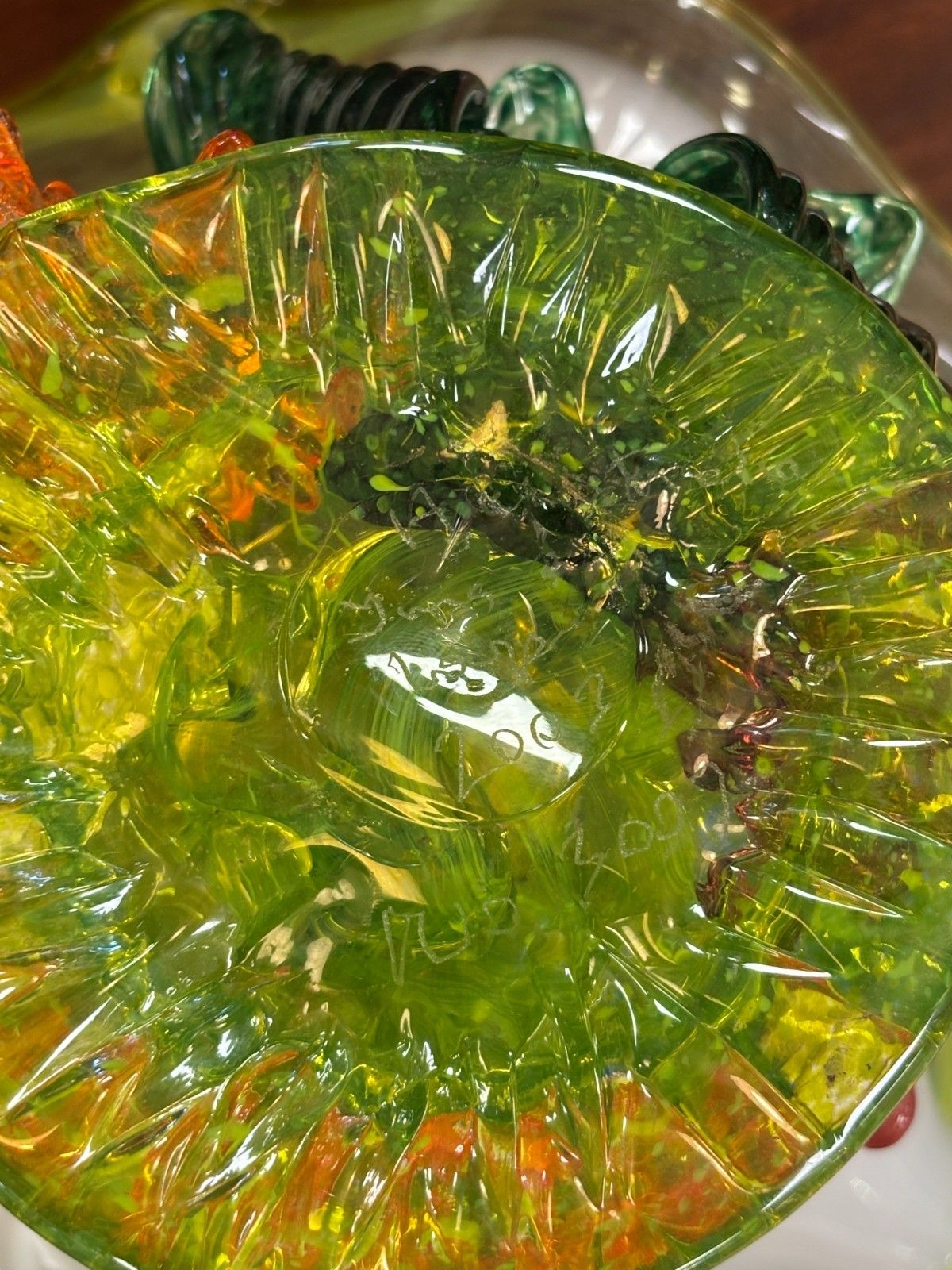 photo for sale Stunning 2003 Tina Cooper Great Barrier Reef Collection Art Glass Vase/ Bowl