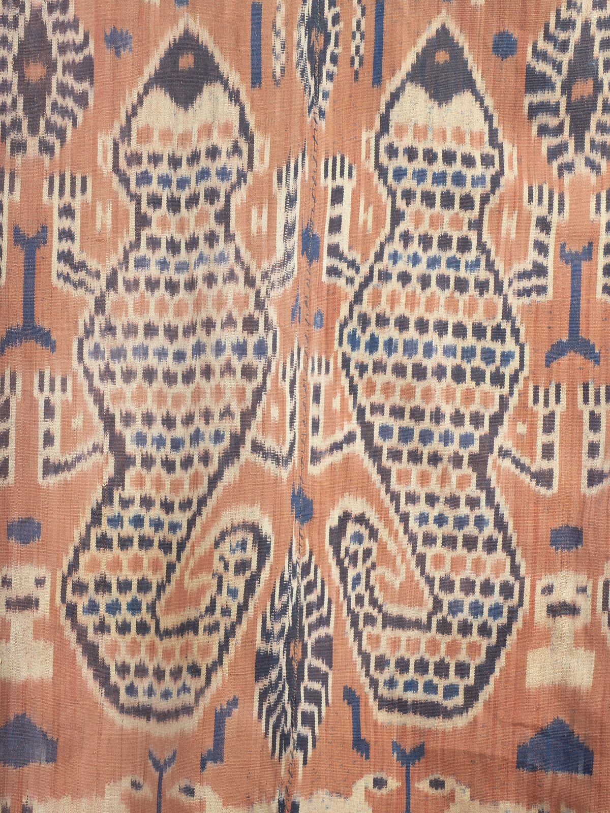 Textiles Sumba Ikat Panel With Lizards, 1950s photo