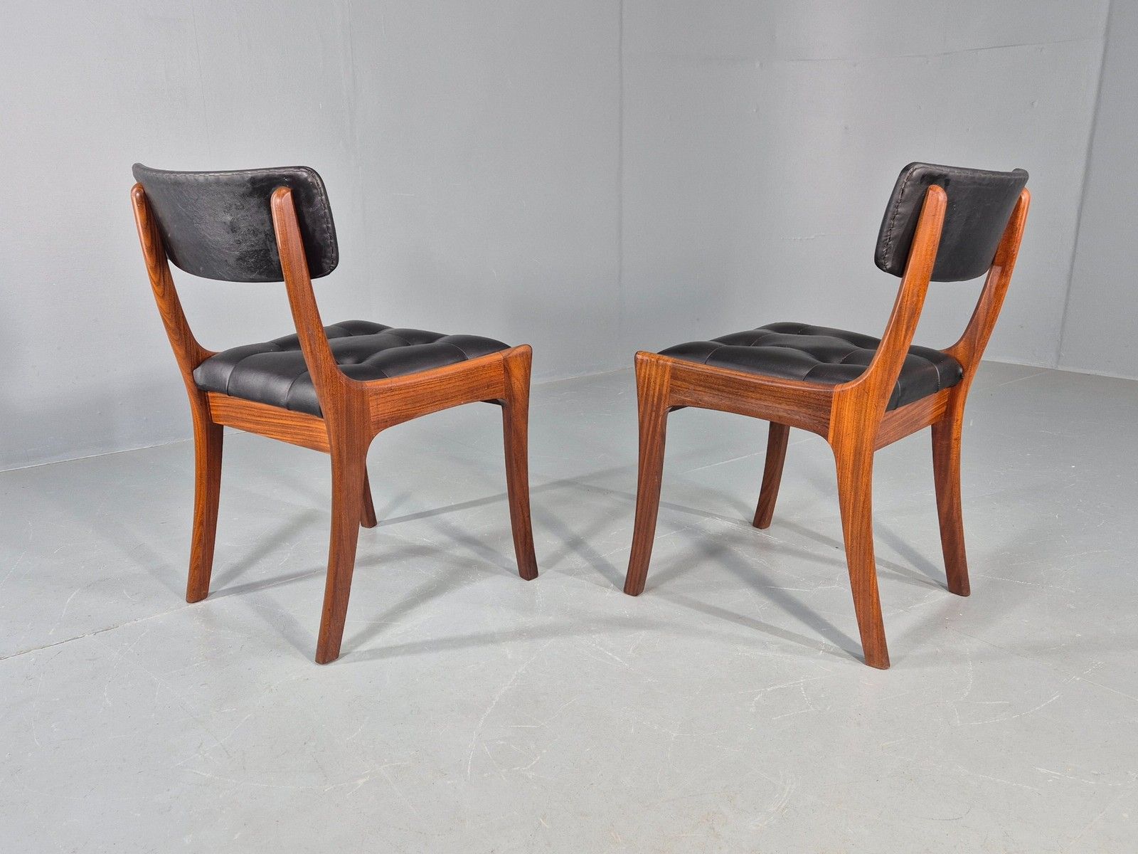 2 Vintage Dining Chairs Vanson Peter Hayward Design Retro Mcm Teak Eb10181 photo buy