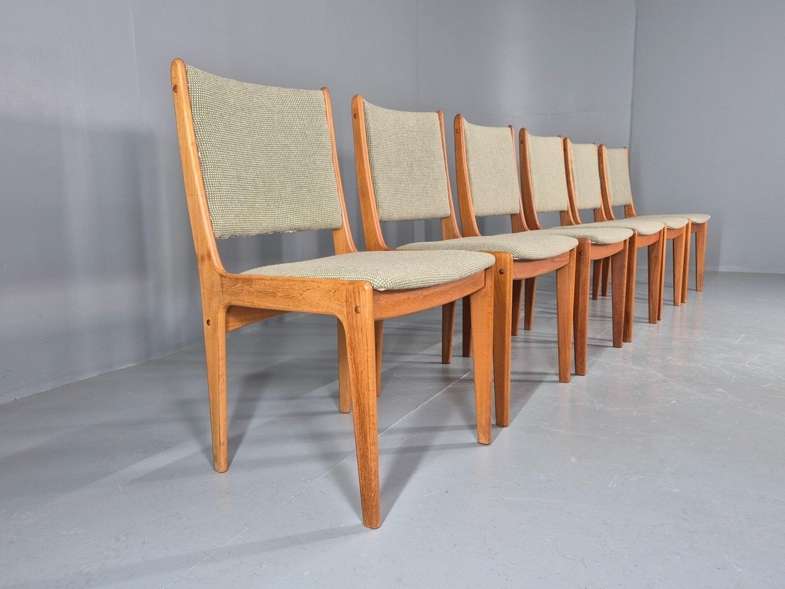 6 Vintage Uldum Dining Chairs Teak Frame 1970s Danish Retro New Seats Eb12166 photo furniture