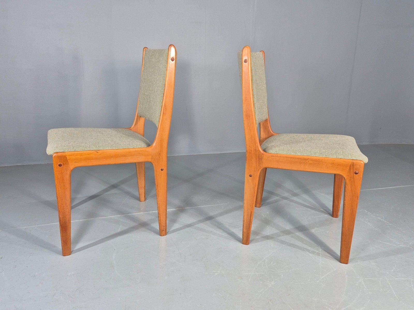 6 Vintage Uldum Dining Chairs Teak Frame 1970s Danish Retro New Seats Eb12166 photo 950.0