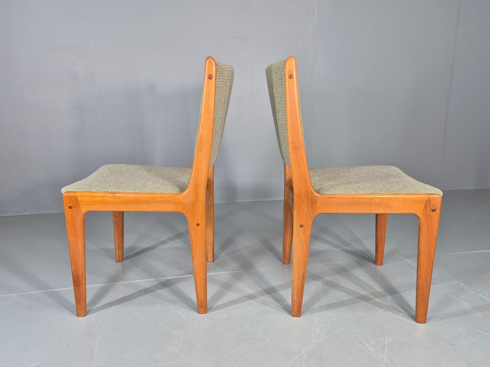 6 Vintage Uldum Dining Chairs Teak Frame 1970s Danish Retro New Seats Eb12166 photo vinterior
