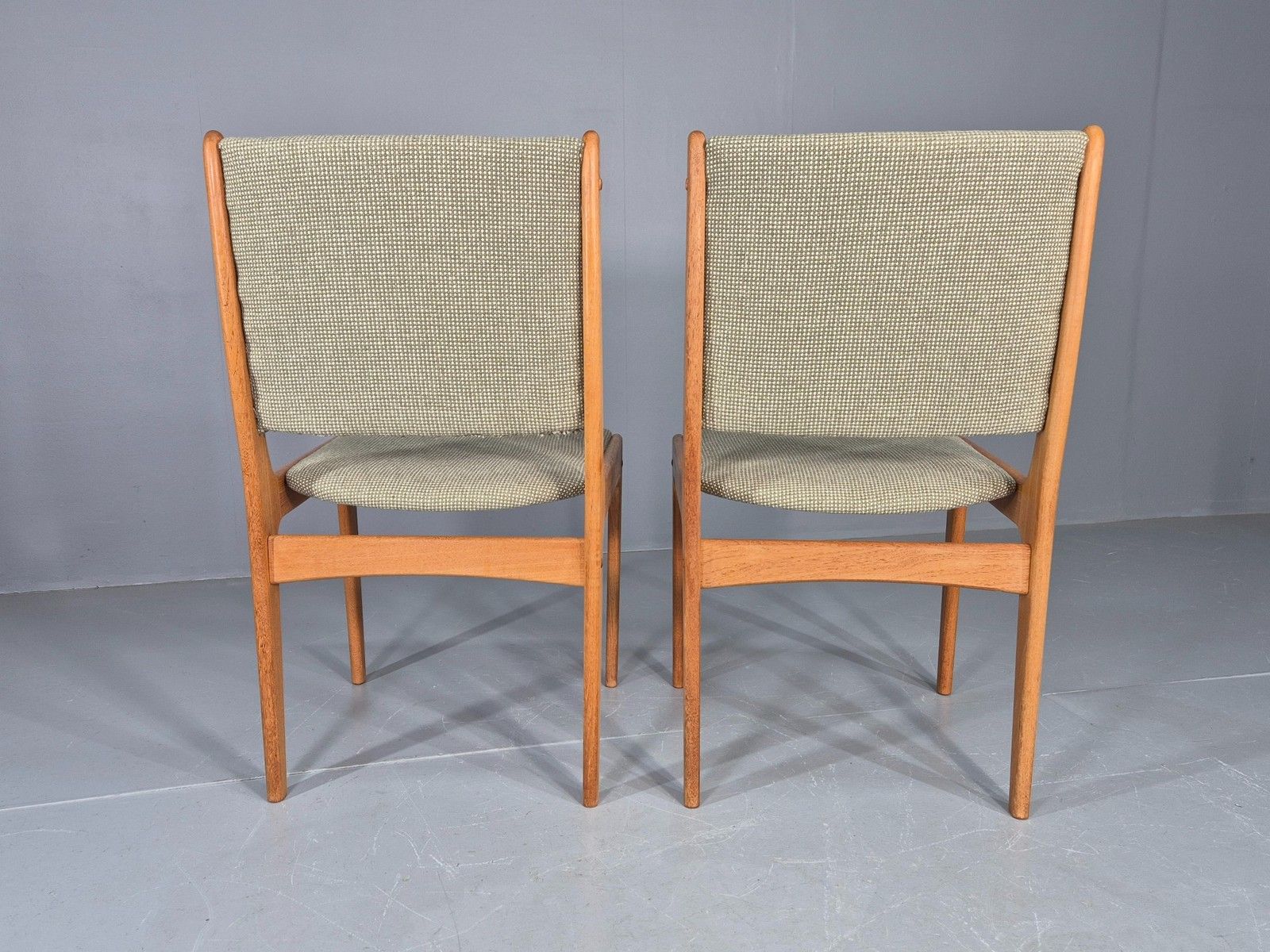 6 Vintage Uldum Dining Chairs Teak Frame 1970s Danish Retro New Seats Eb12166 photo buy