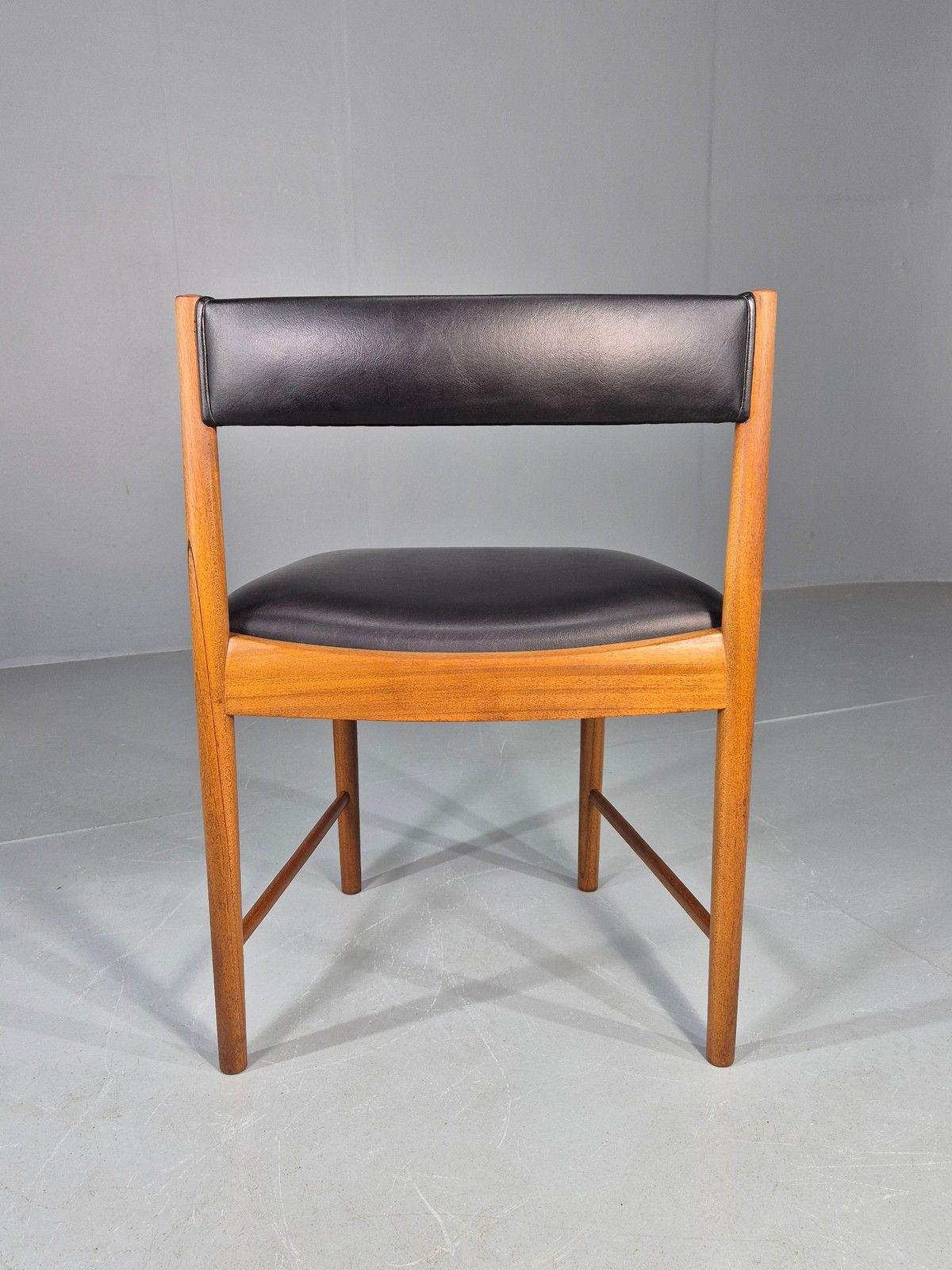 Vintage McIntosh Single Dining Chair Teak Vinyl Roundette Model Retro Eb12180 photo buy