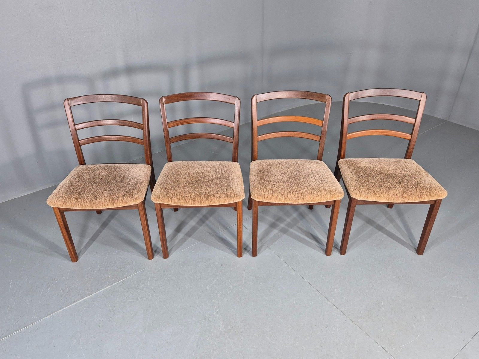 4 Vintage G Plan Dining Chairs Teak Frames Retro 1970s Original Eb12175 photo 350.0