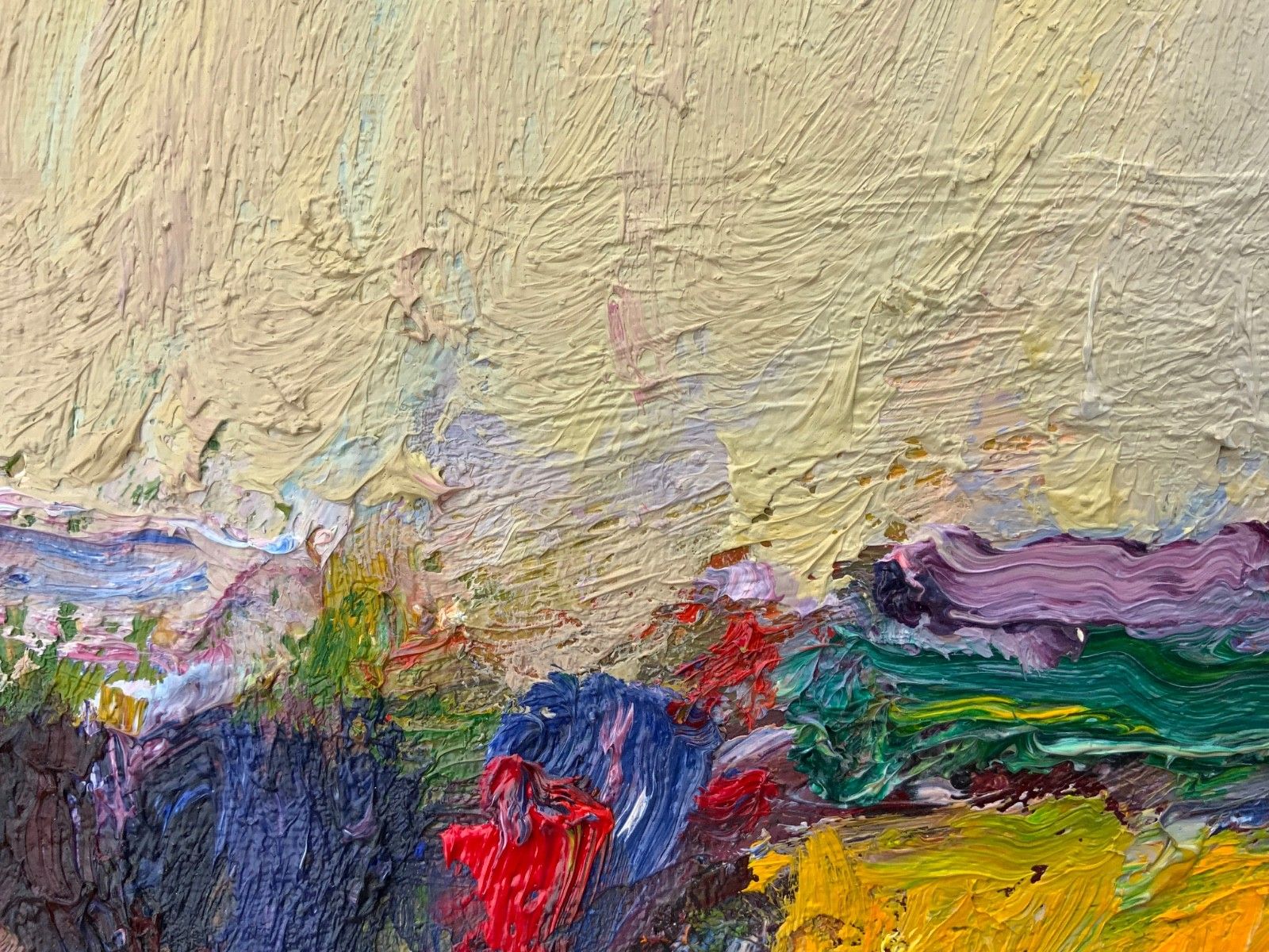 1450.0 Vintage Original Expressionist Oil On Canvas By A. Eres, 1977 photo