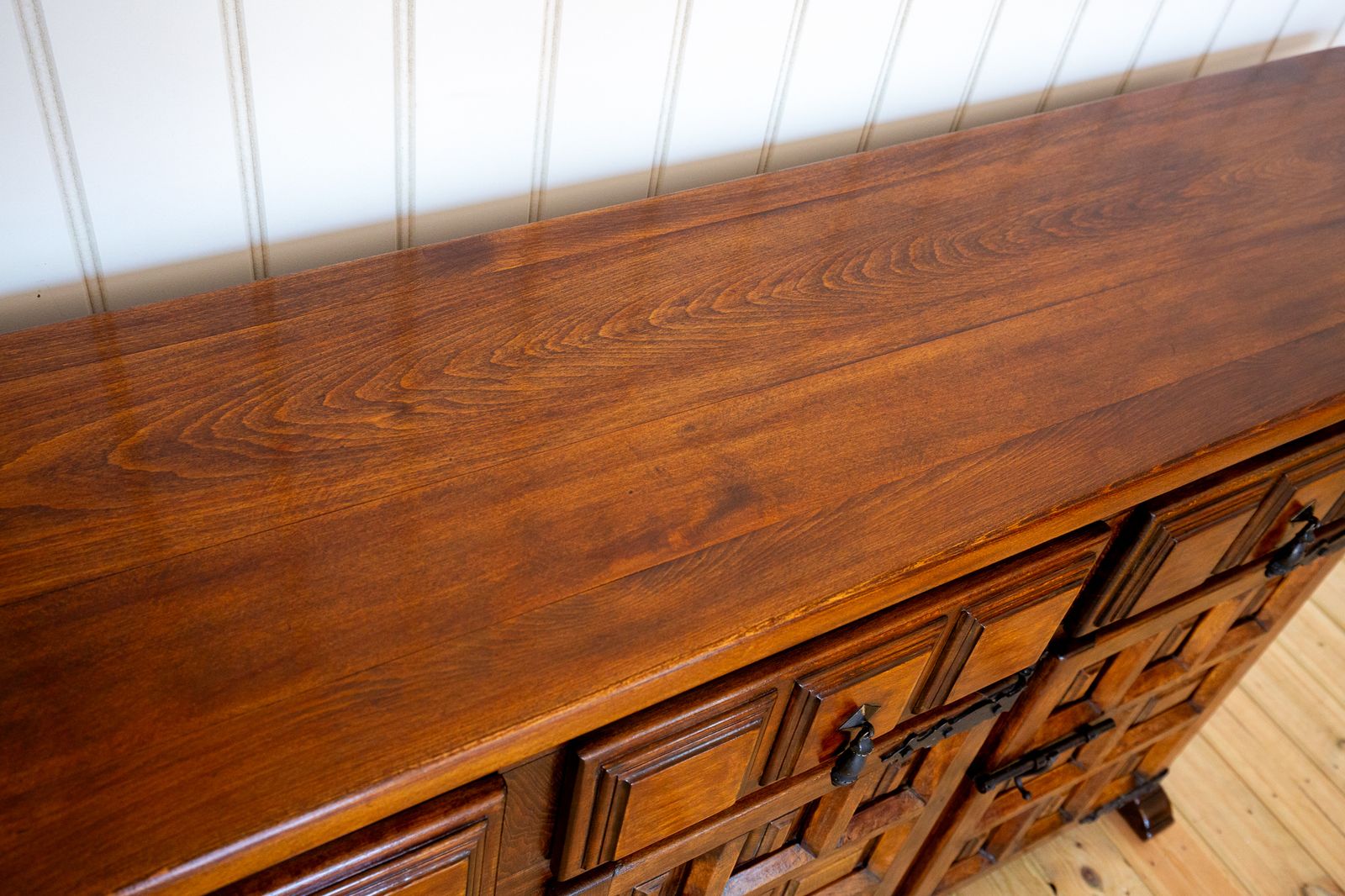 3250.0 Spanish Sideboard Credenza Navarro Argudo Baroque Tuscan Mid Century Walnut Iron Brutalist Geometric Catalan photo