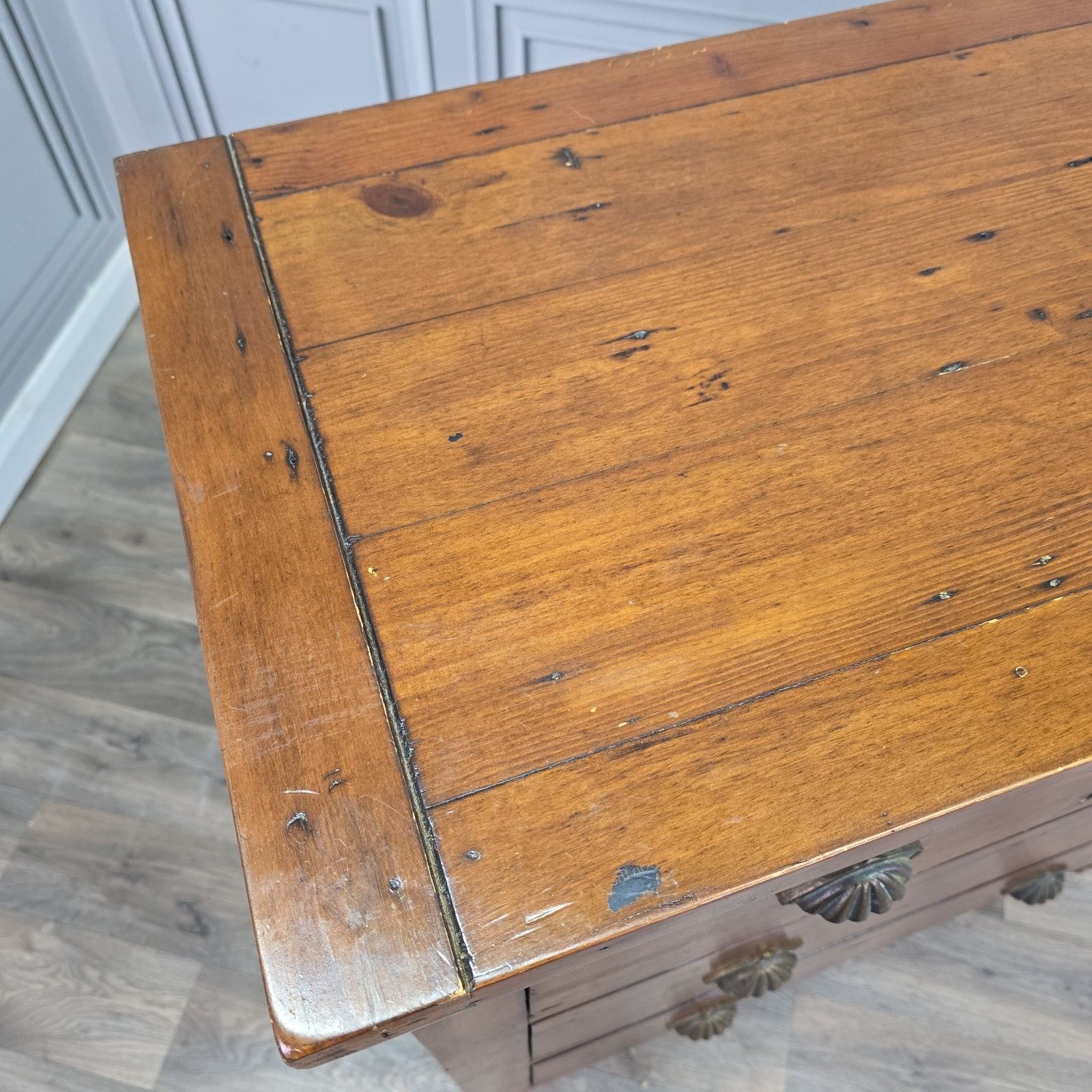 Rustic Chest Of Drawers Solid Wooden Irish Coast Reclaimed Pine Tallboy photo Furniture
