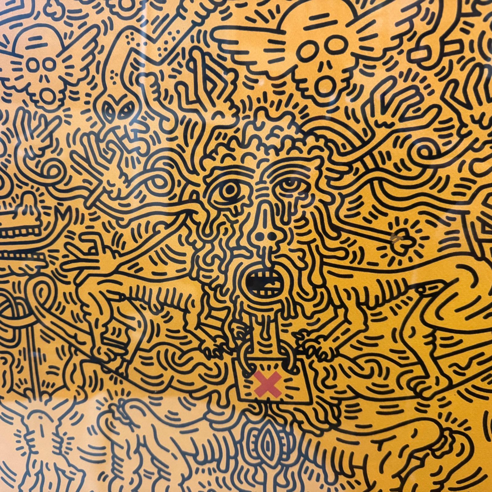 21st Century Keith Haring Pop Art Framed 63/150 Untitled Lithography photo 709.0