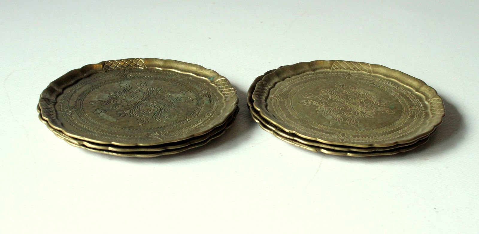 6 Design Massief Messing Onderzetters Als Set Vintage Uit De Jaren 60 photo 99.0