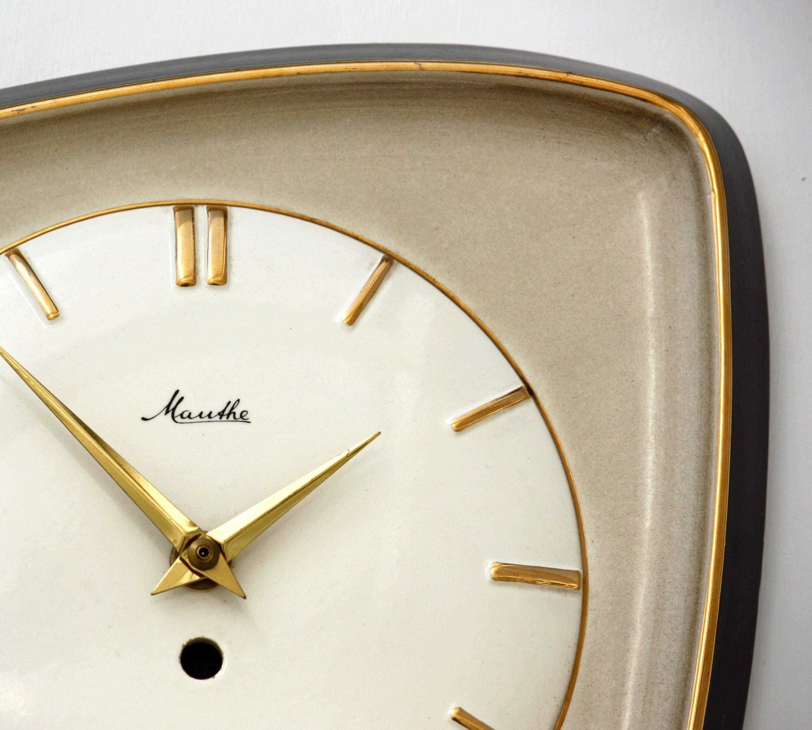 Vintage Mauthe Wall Clock   27cm Ceramic Retro Style Mid Century Style Antique Clock German Clock Gift Off The Wall Clocks photo for sale
