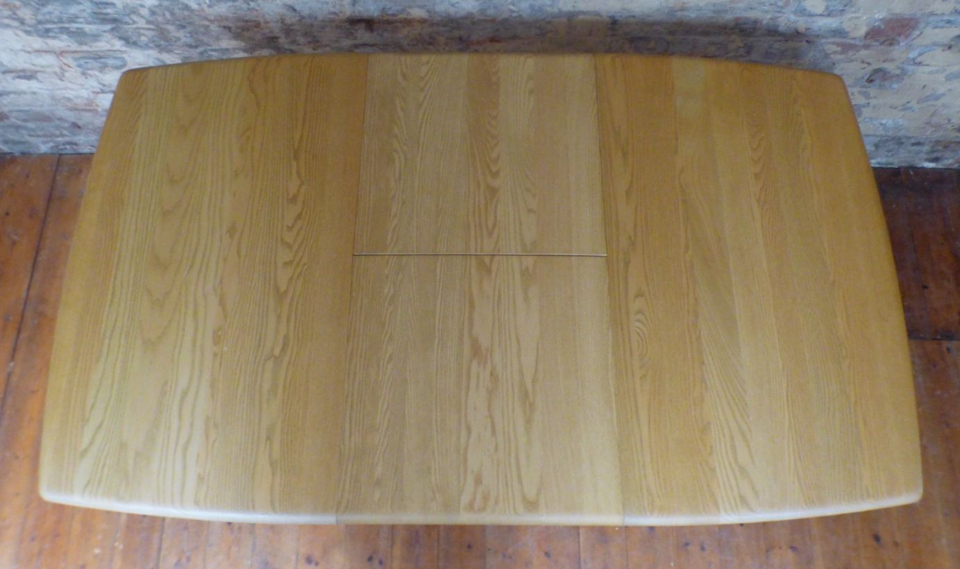 Modern Ercol Model 1192 Extendable Pedestal Windsor Dining Table Uk Deliver Vgc photo vintage