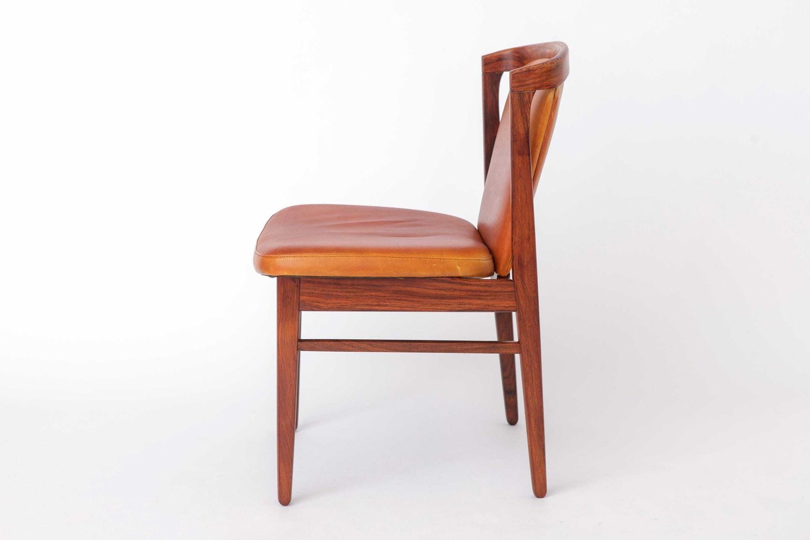 photo furniture Set Of 4 Erik Buch Rosewood Dining Chairs Cognac Leather Danish Mid Century Modern 1960s