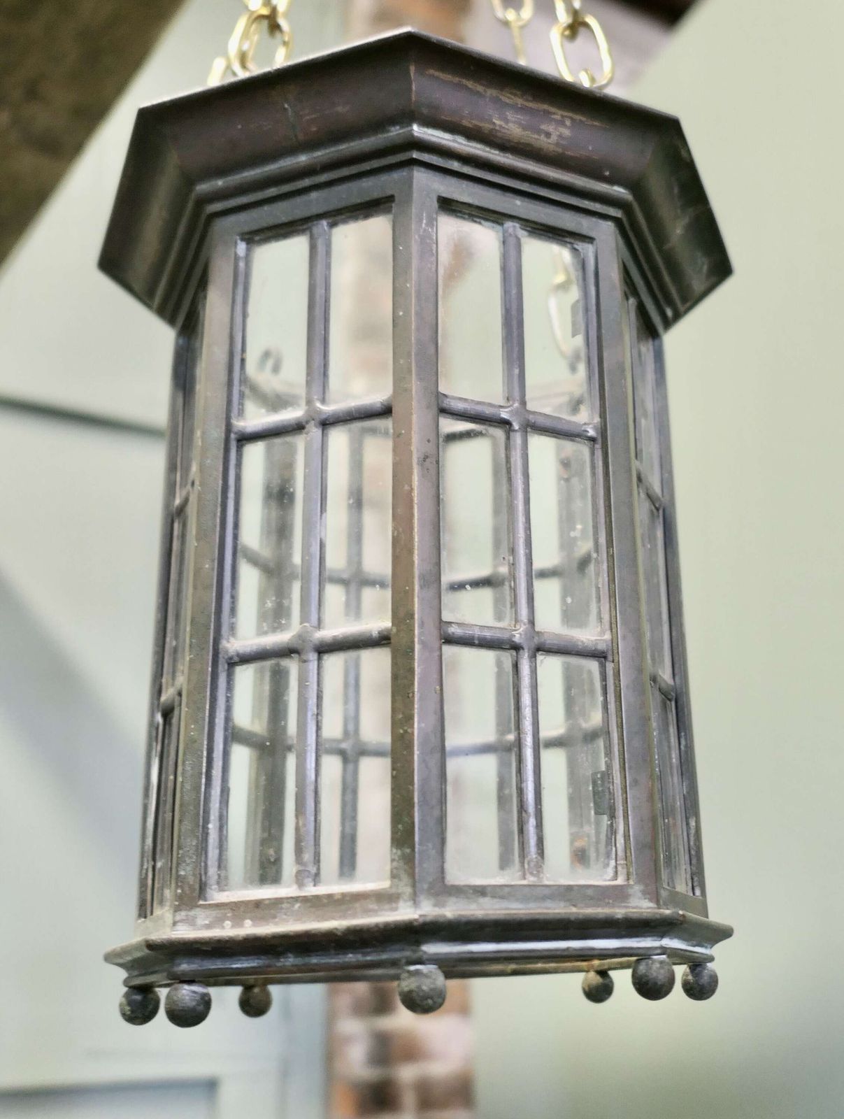 A Pair Of 19th Century Bronze Lantern Ceiling Light Shades This Is A Very Rare Pair photo 1500.0