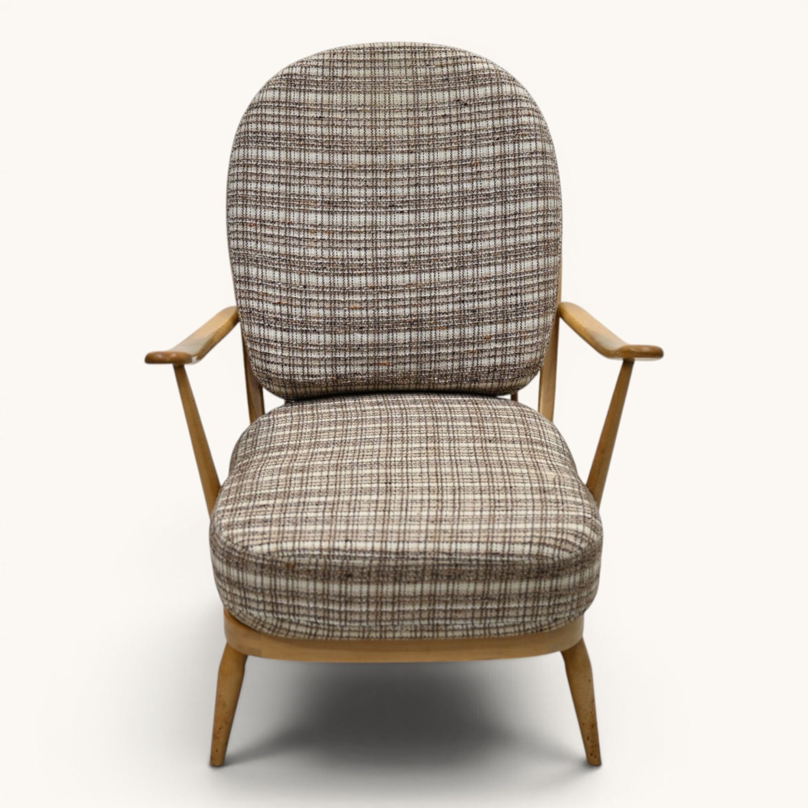Ercol Windsor Easy Chair Model 203 1970s New Webbing Light Finish Free Delivery*