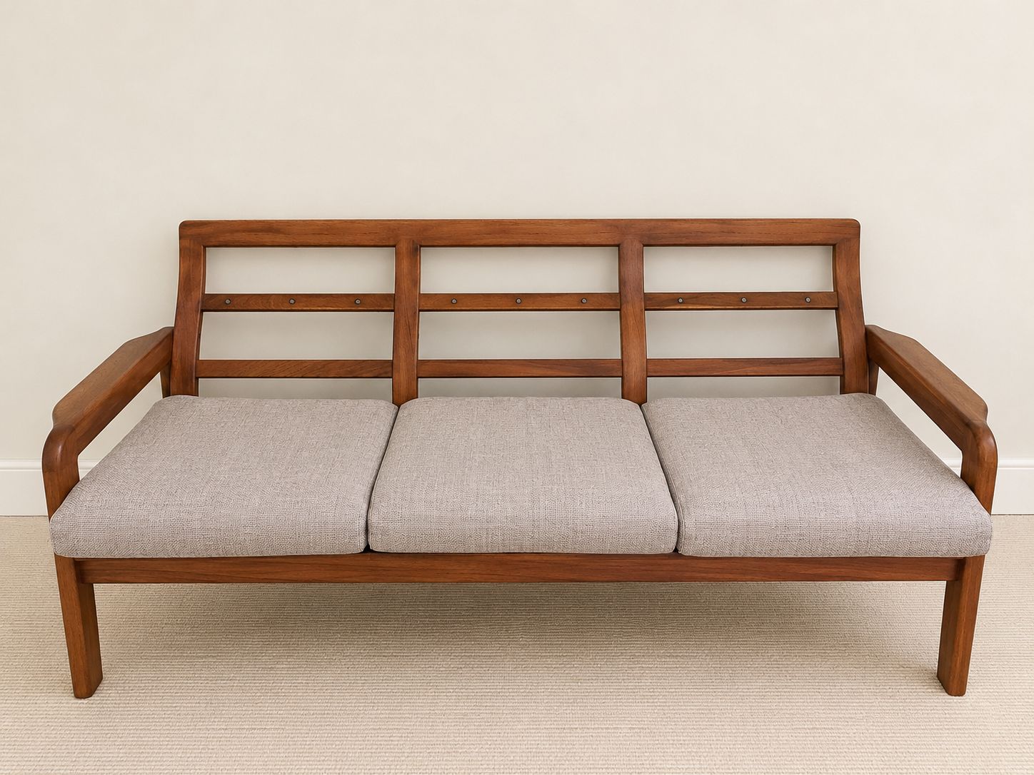 Danish Teak Three Seater Sofa By Emc Møbler