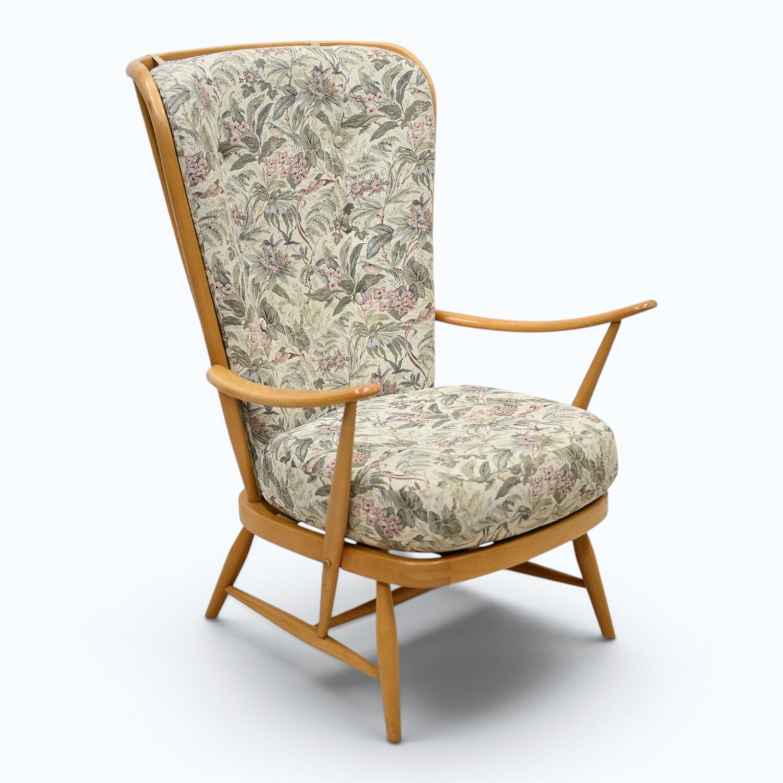 Ercol Evergreen Easy Chair Armchair Light Finish Model 478 Free Uk* Delivery photo vinterior