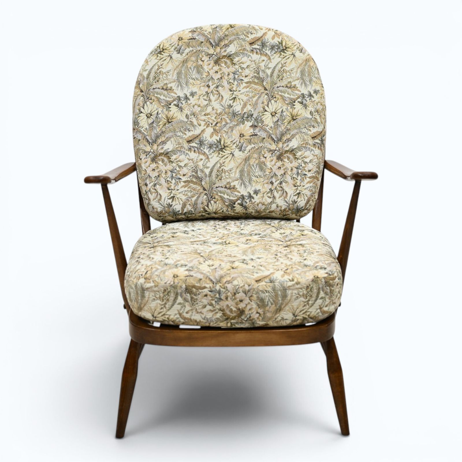 Ercol Windsor Easy Chair Model 204 1970s Good Webbing Dark Finish Free Delivery photo furniture