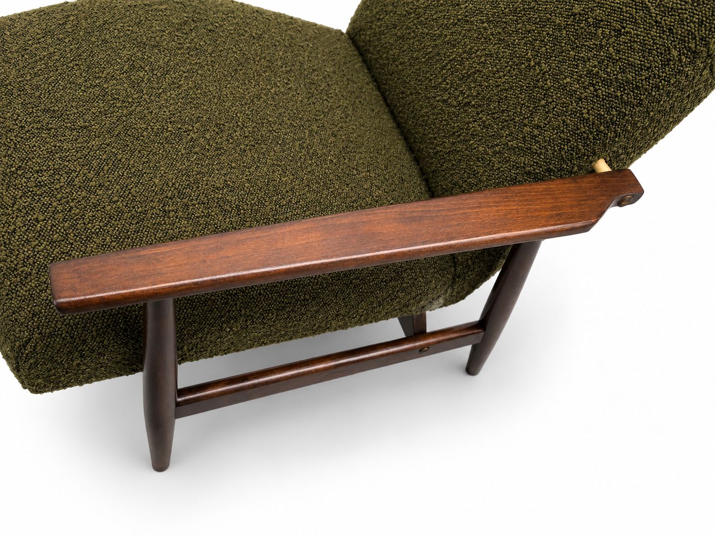 1960 Henryk Lis Armchair In Dark Green Boucle photo buy