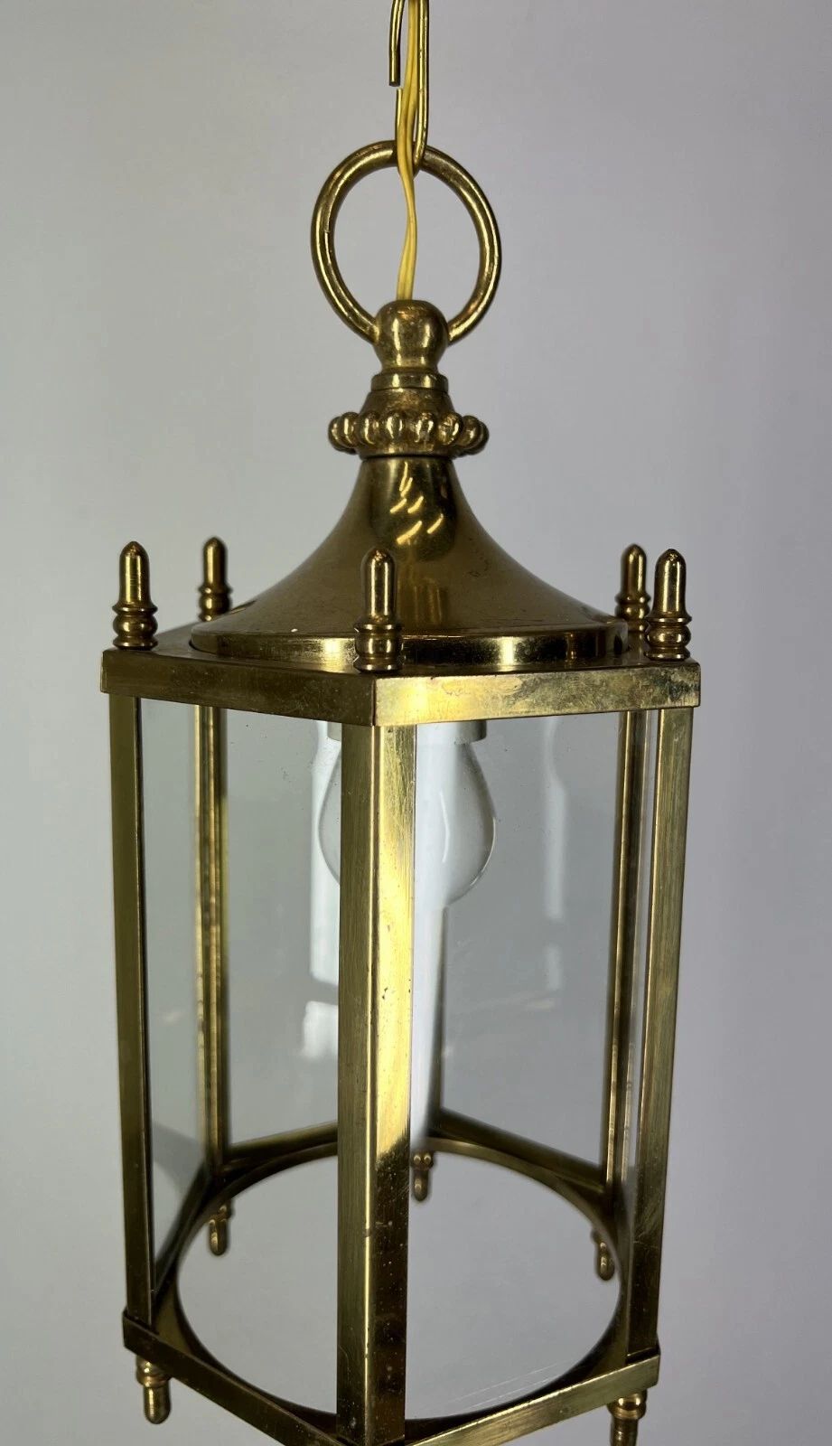 Ceiling Lamp Vintage Style Brass Pendant Chandelier Lantern Light Lot 5254 photo Lighting