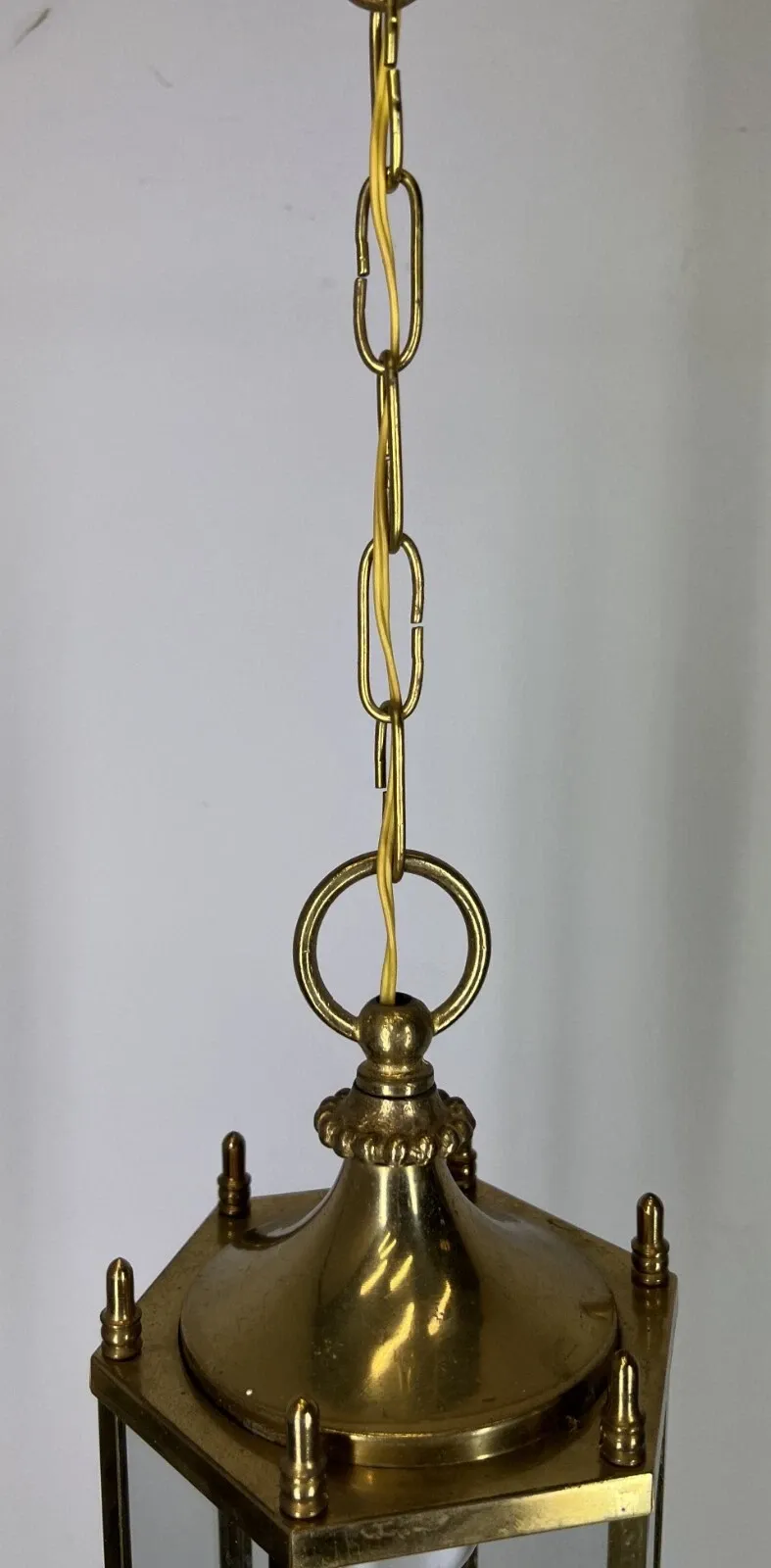 Ceiling Lamp Vintage Style Brass Pendant Chandelier Lantern Light Lot 5254 photo buy