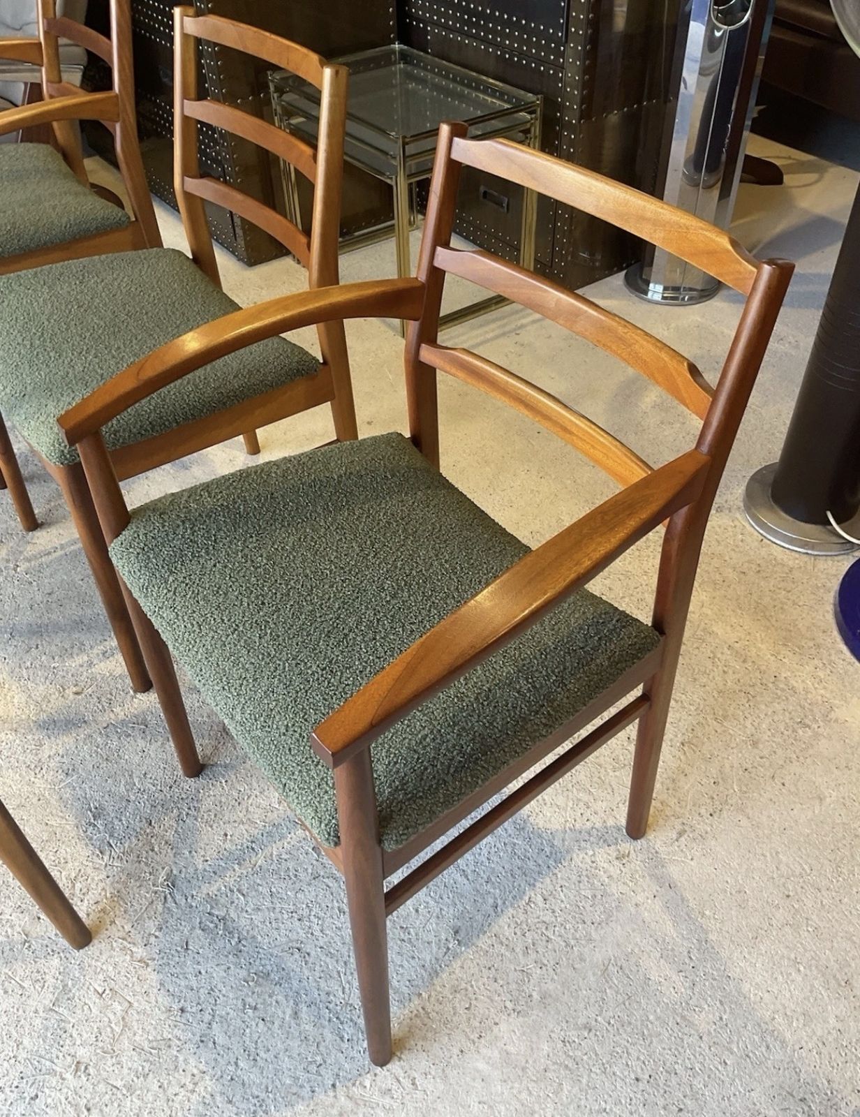 Set Of 6 Dining Chairs By McIntosh Mid Century Vintage Danish Style photo for sale