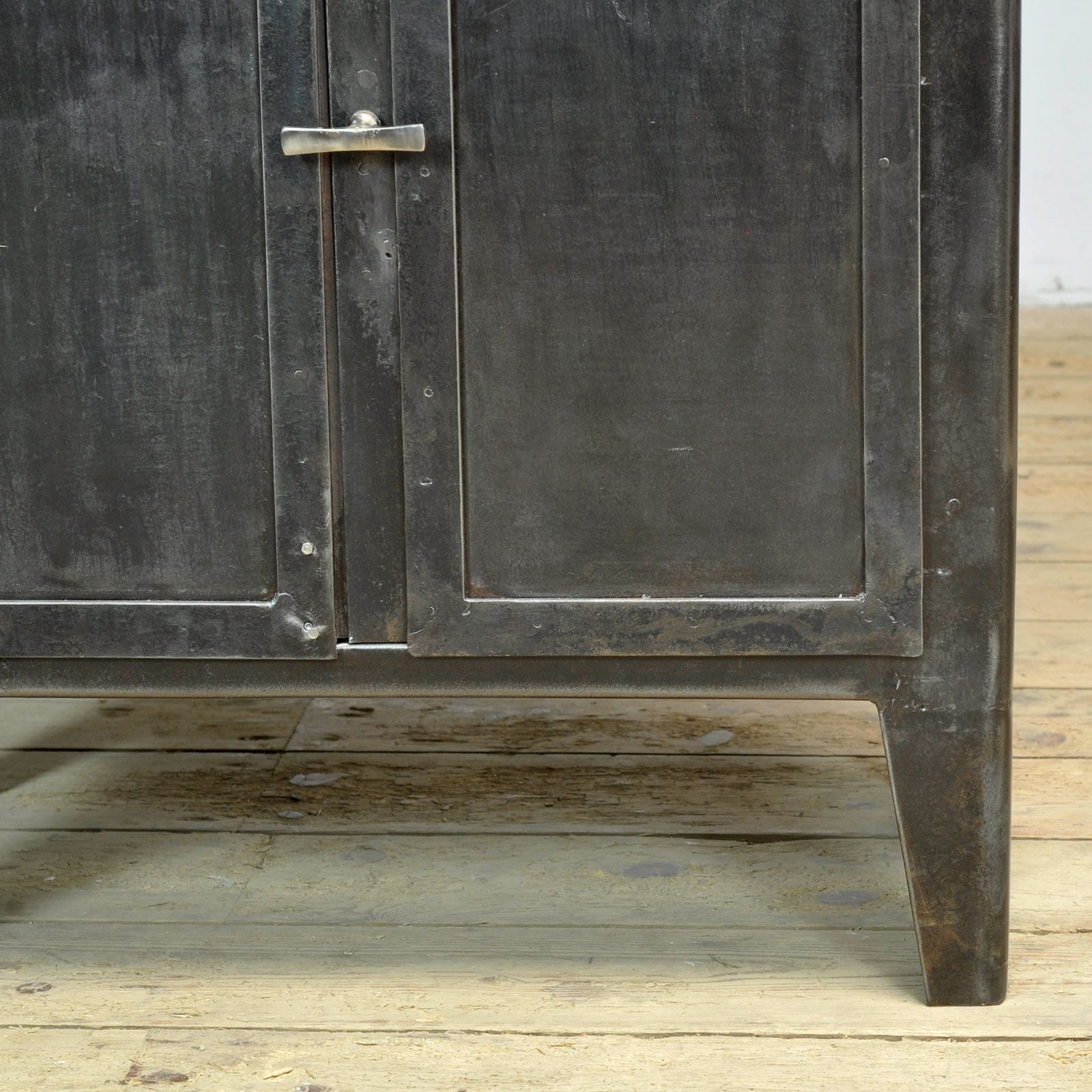 photo for sale Polished Iron Medicine Cabinet, 1930s