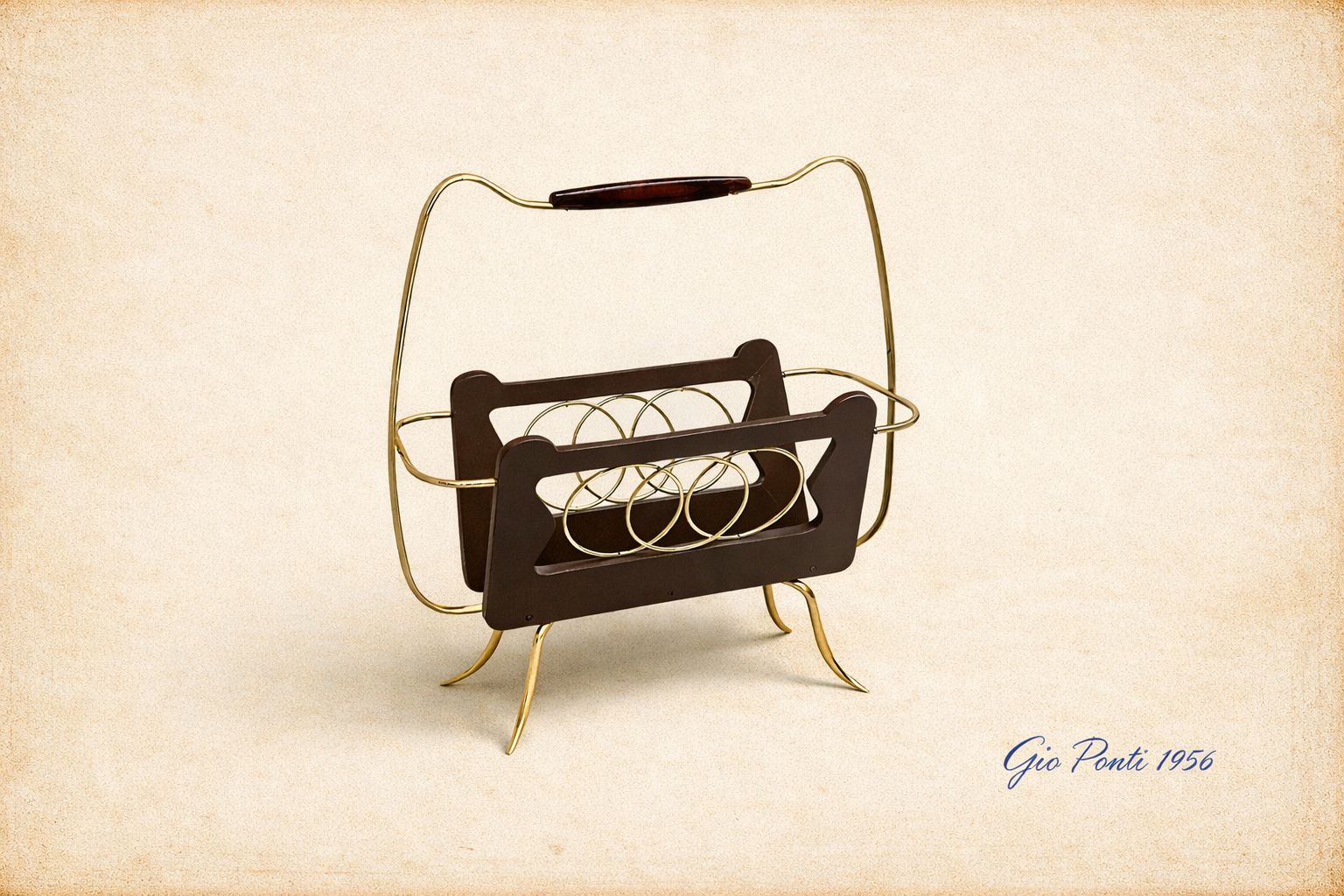 photo for sale Mid Century Magazine Rack / Design By Gio Ponti / Italy '50