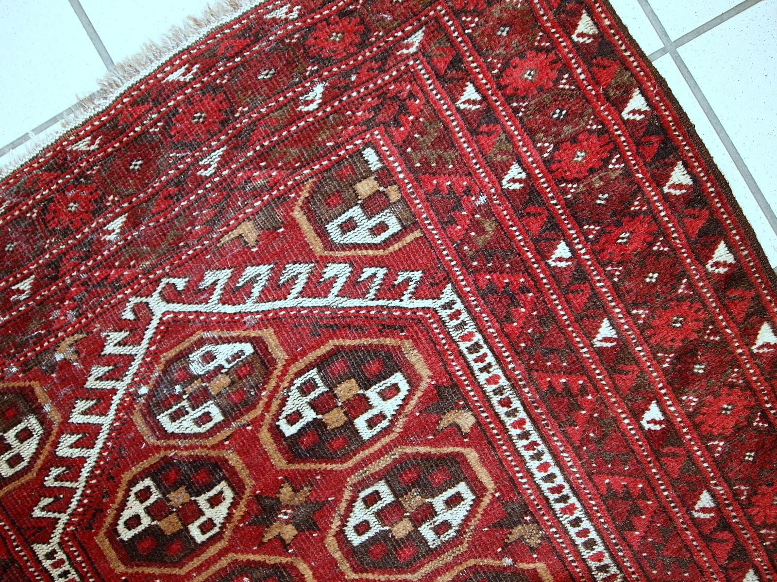 Antiek Afghaans Adraskand-gebedskleed 2,7' x 3,7' | Wol | Ca. jaren 1920 photo for sale