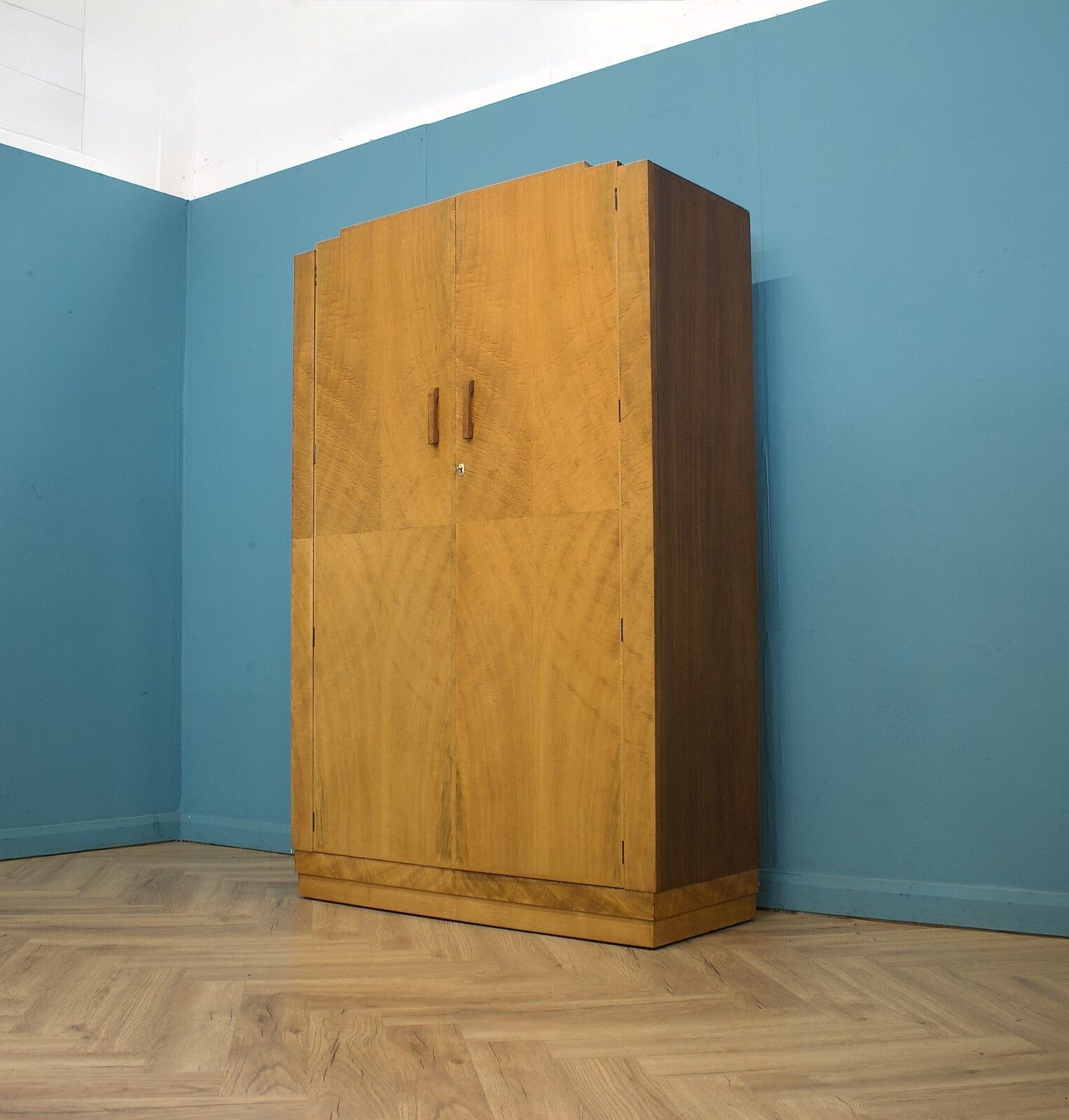 Vintage Art Deco Walnut Wardrobe, 1930s #1786 photo Furniture