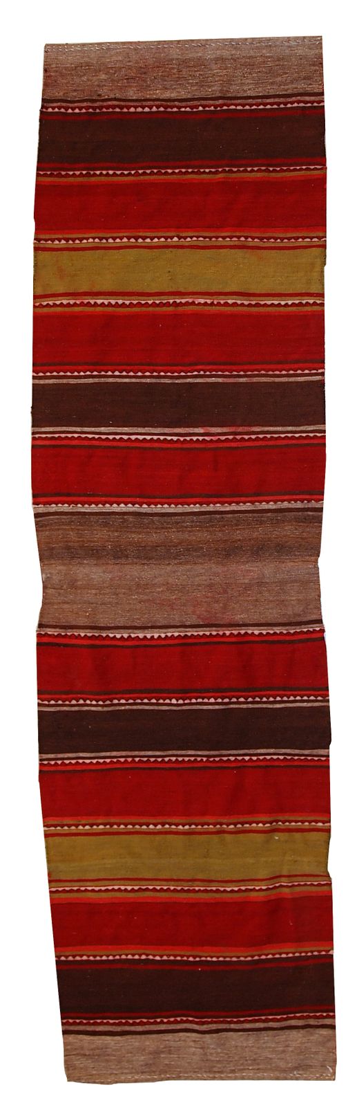 Handgemaakte vintage kilim loper 80 cm x 290 cm – jaren 1950, wollen vloerkleed