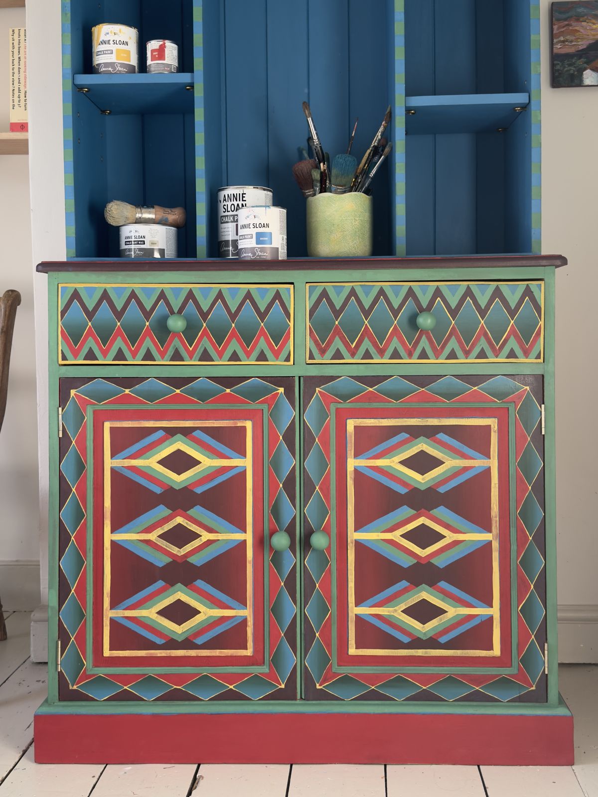 Hand Painted Welsh Dresser photo for sale