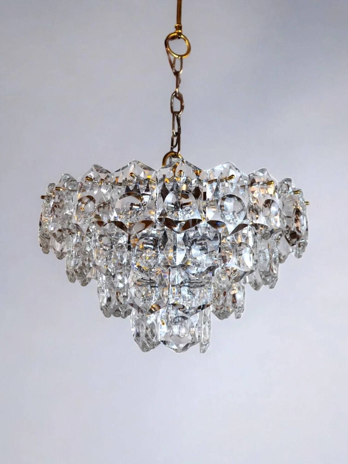 4 Level Crystal Chandelier Kinkeldey, Germany, 1970 photo buy