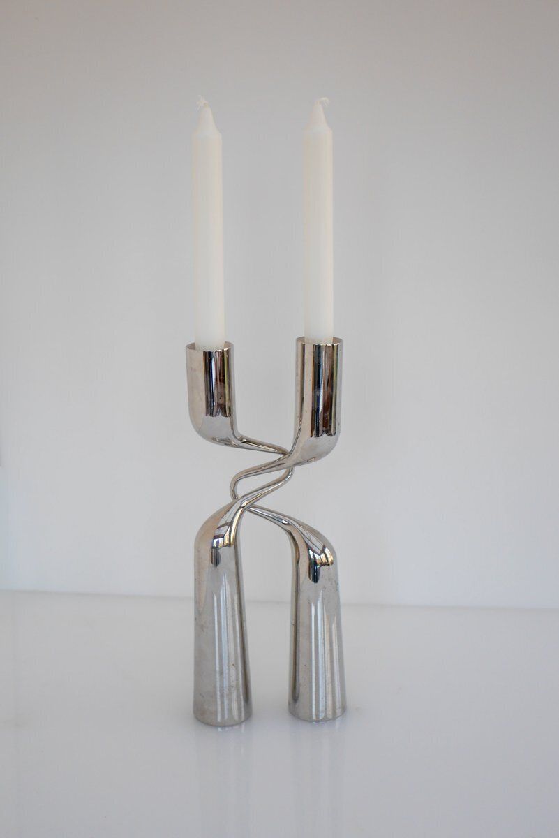 photo buy Vintage Sculptural Candleholders By Mikaela Dörfel, 2000s, Set Of 2