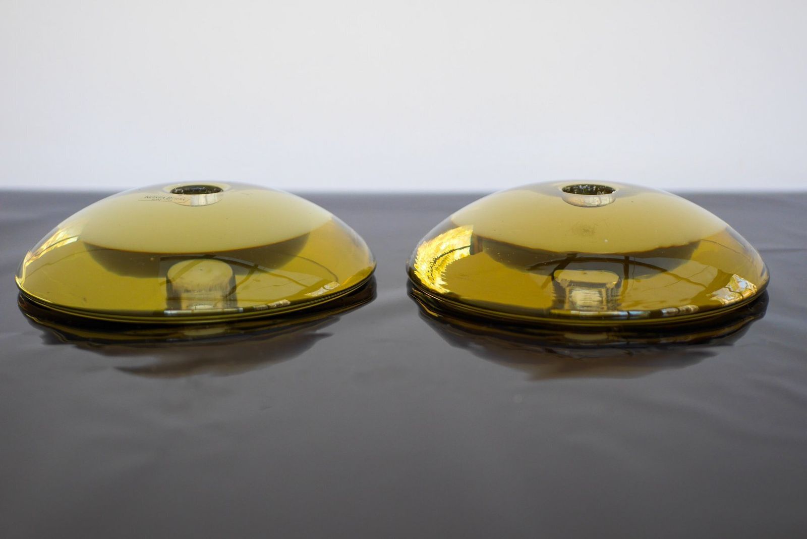 photo for sale Glass Candleholders By Anne Nilsson For Kosta, 2000s, Set Of 2