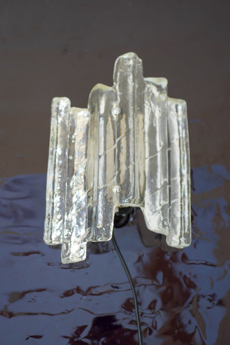 Duitse glazen wandlamp van Fischer Leuchten, jaren 1970 photo furniture