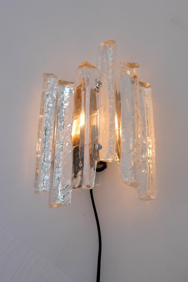 510.0 Duitse glazen wandlamp van Fischer Leuchten, jaren 1970 photo