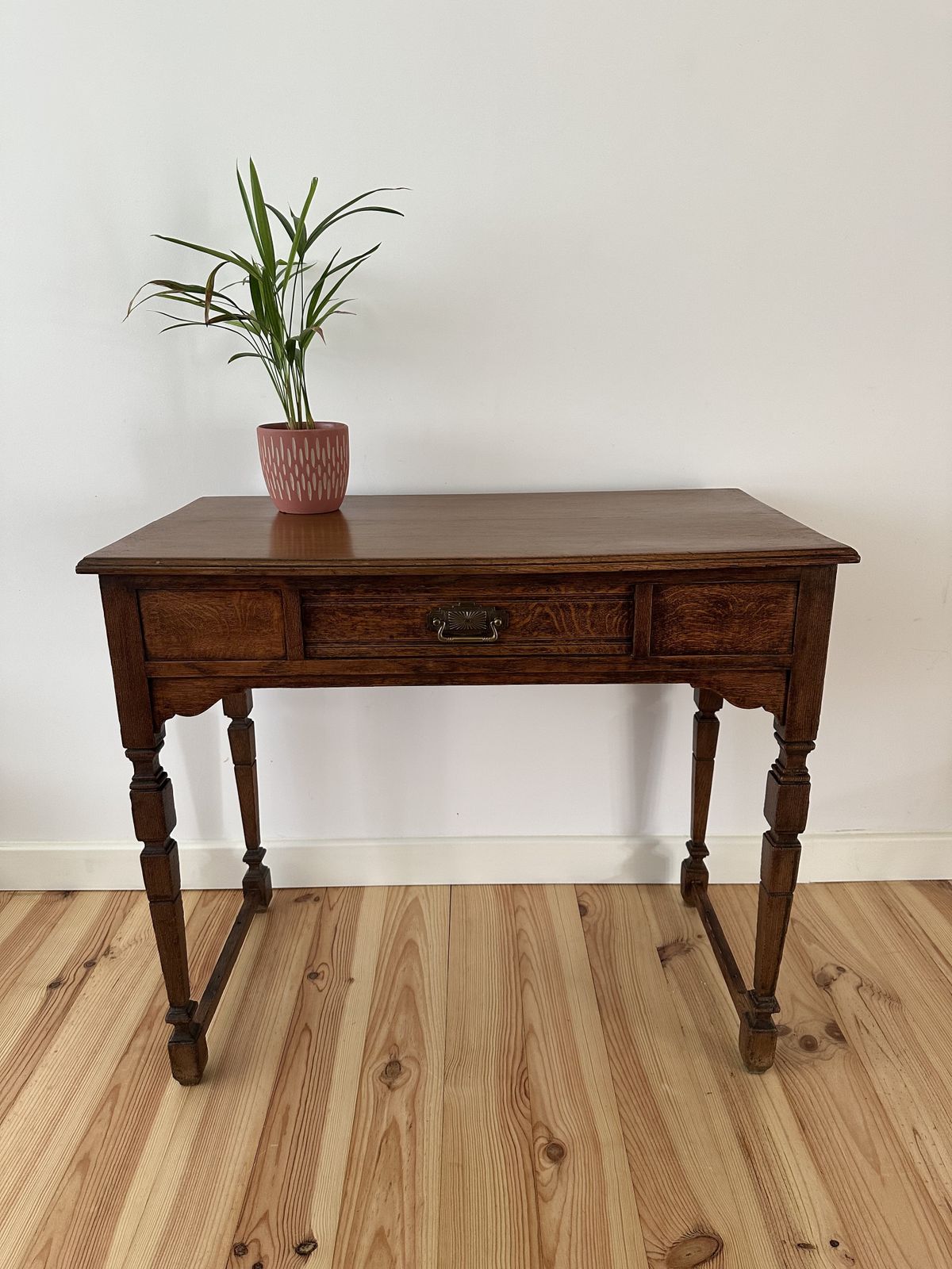 Antique Oak Side Hall Table photo for sale