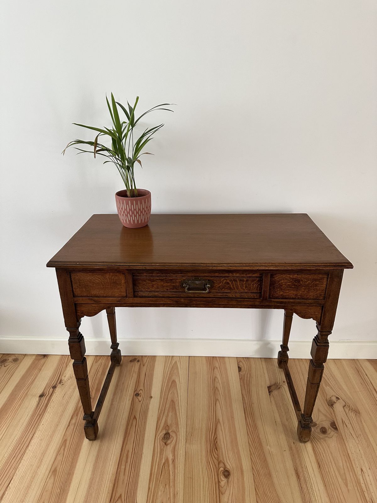 Antique Oak Side Hall Table photo Furniture