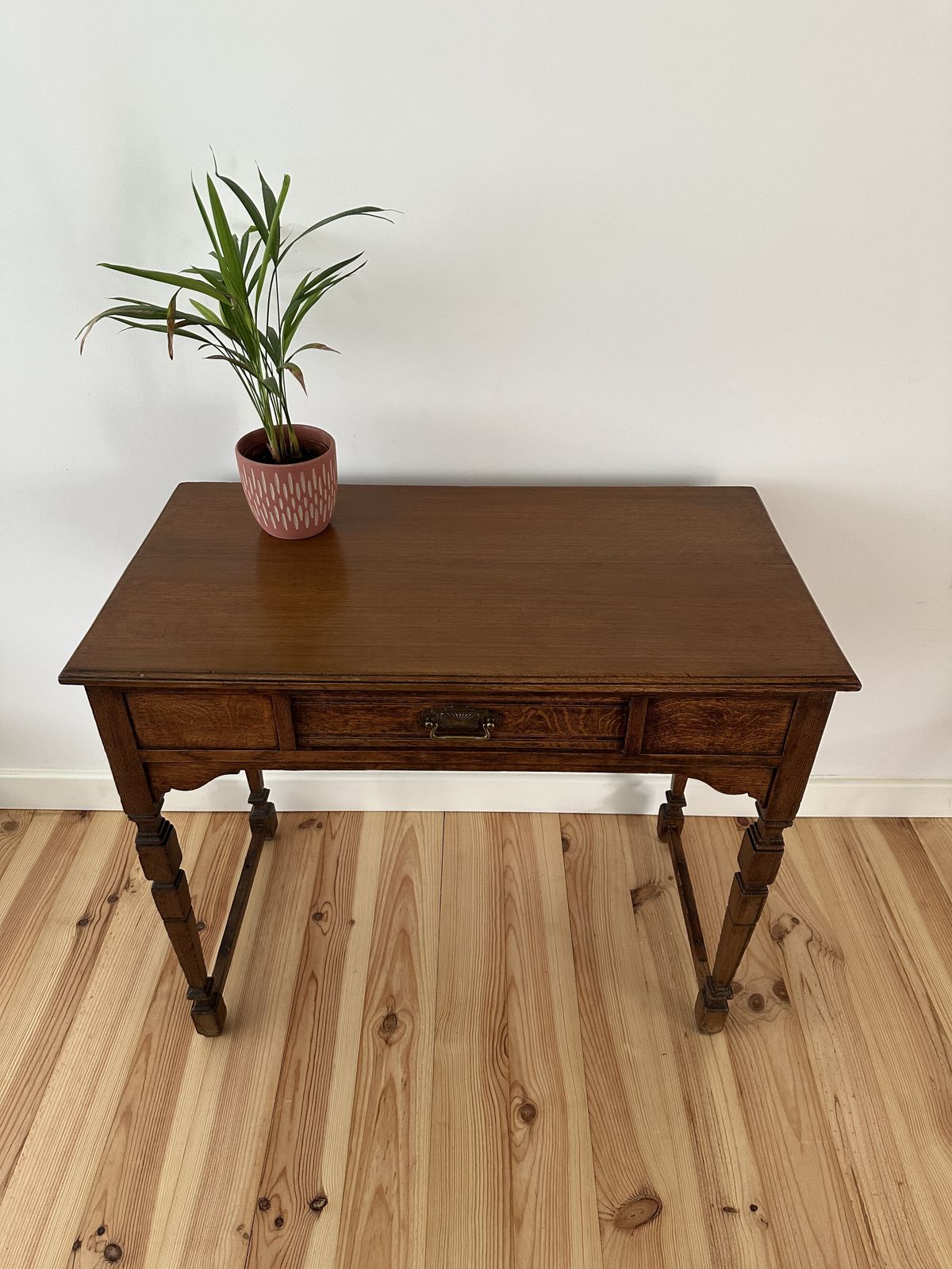 Antique Oak Side Hall Table photo 199.0